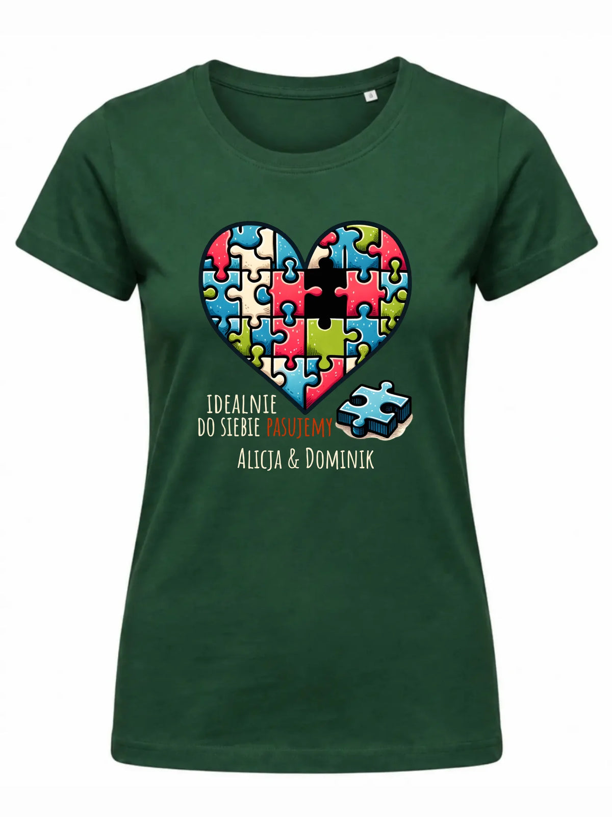 Koszulka damska - Idealnie do siebie pasujemy - personalizowana W44