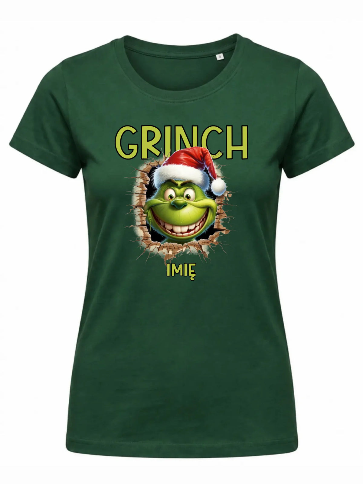 Koszulka damska świąteczna - Grinch - personalizowana BN112