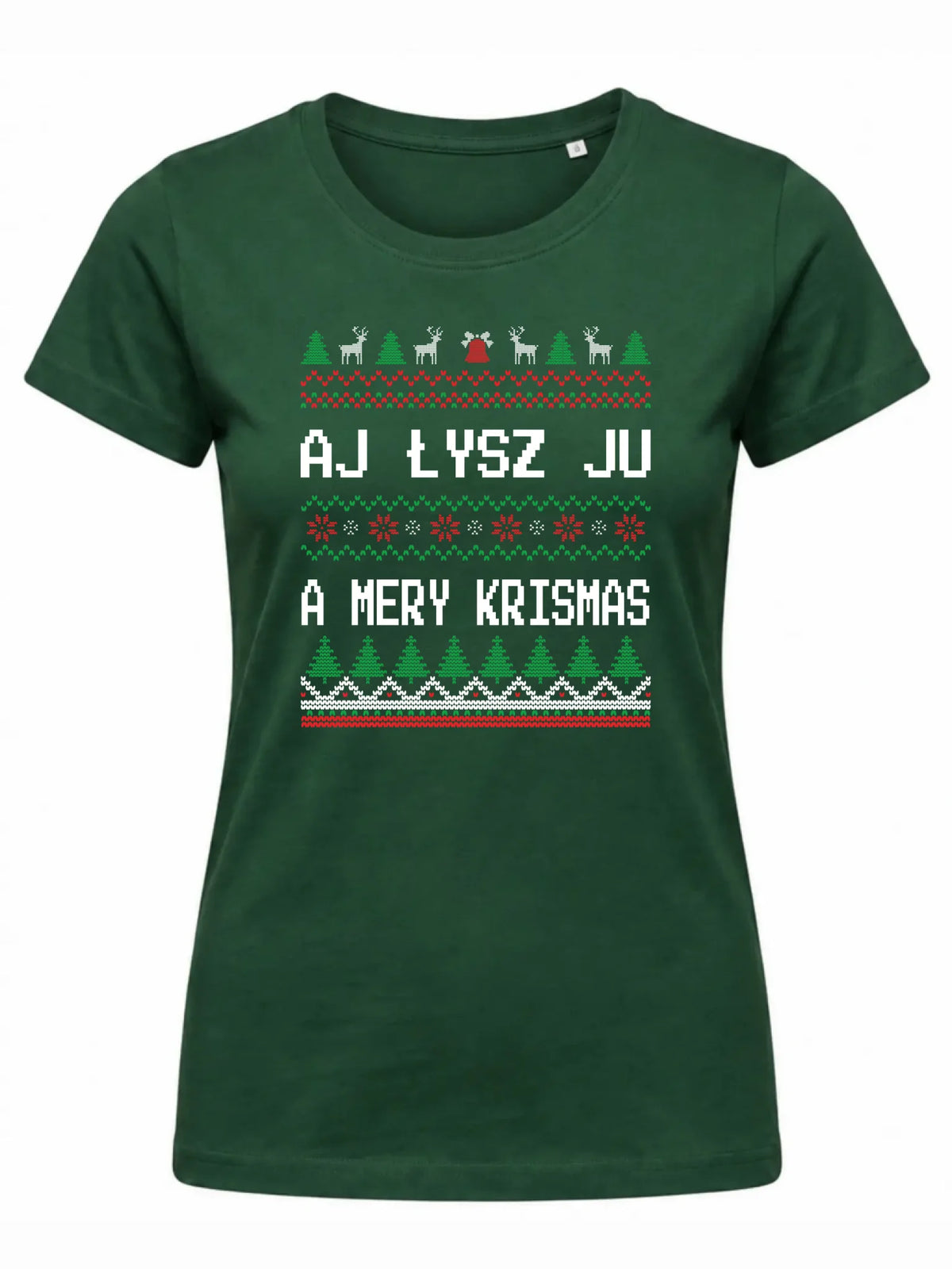 Koszulka damska świąteczna - Aj łysz ju a mery krismas BN12