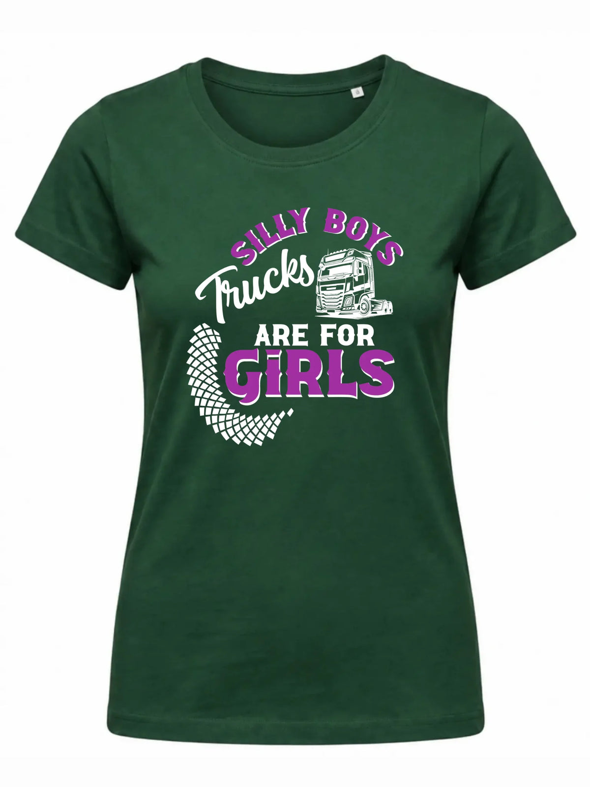 Koszulka damska - kierowca ciężarówki - Silly boys trucks are for girls ZKT11