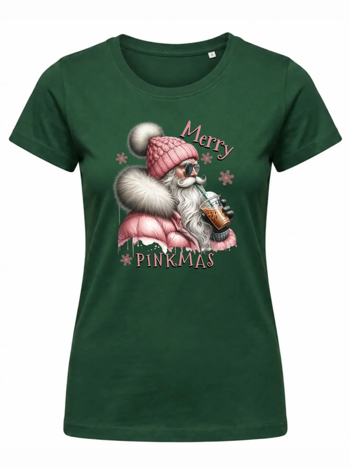 Koszulka damska świąteczna - Różowe Święta - Merry pinkmas BN117