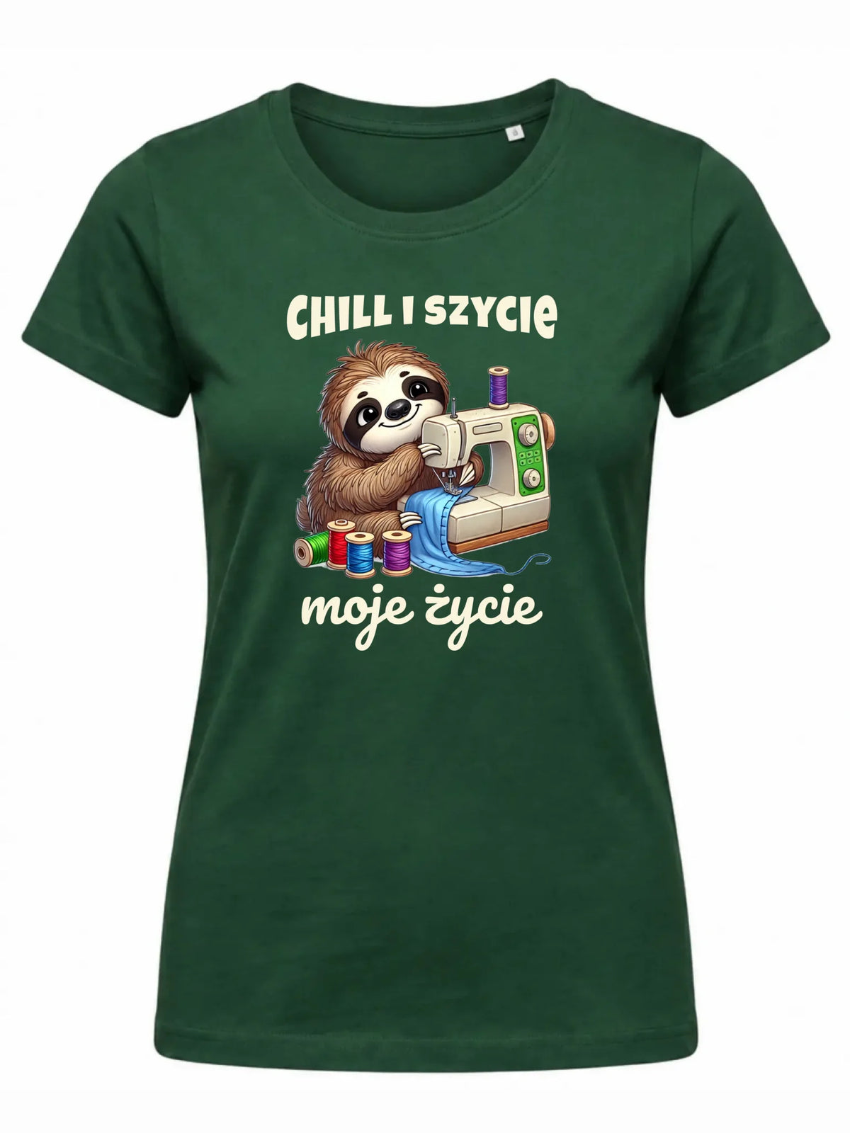 Koszulka damska szyciowa dla krawcowej - Chill i szycie moje życie HS17