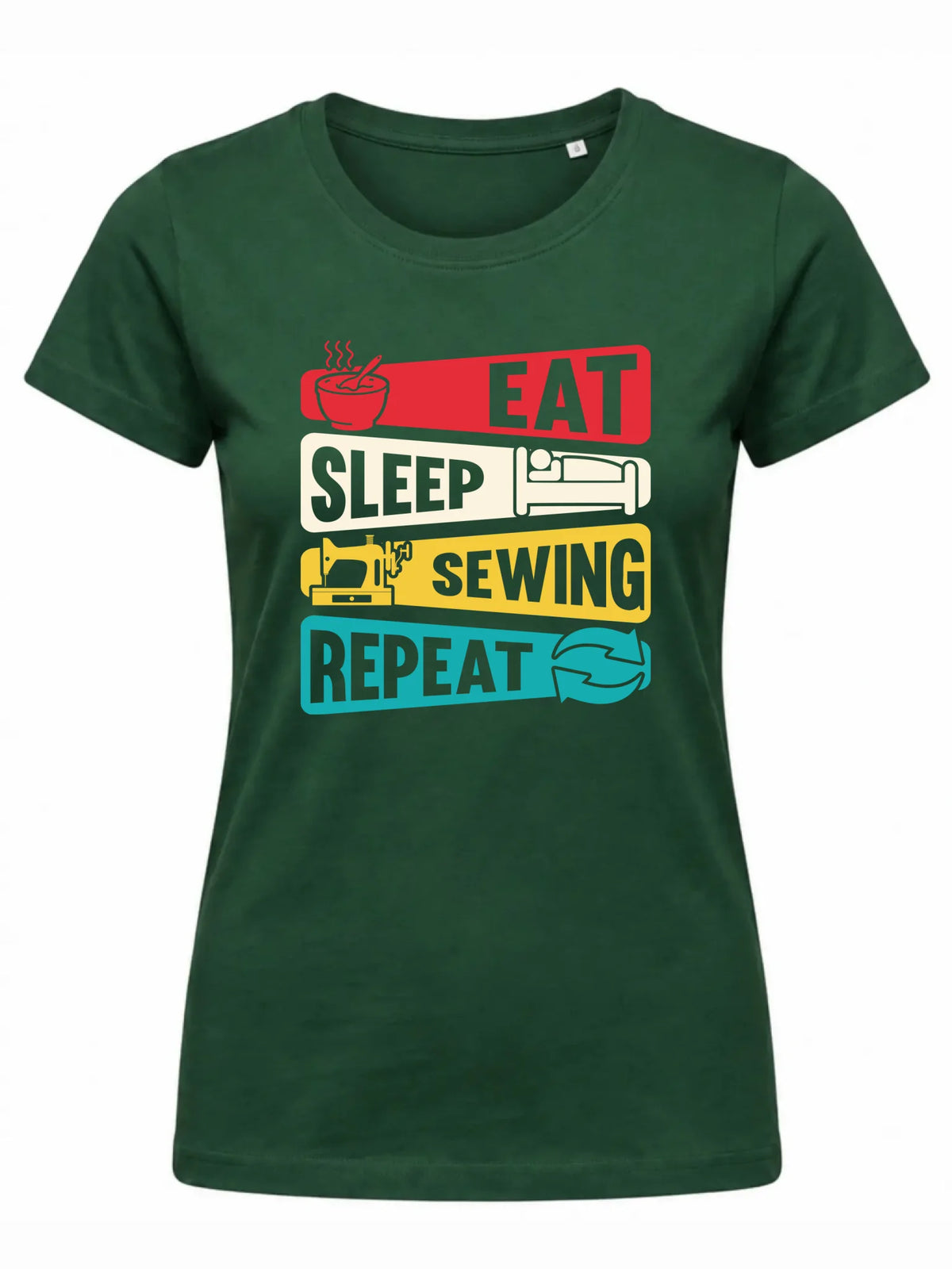 Koszulka damska szyciowa dla krawcowej - Eat sleep sewing repeat HS21