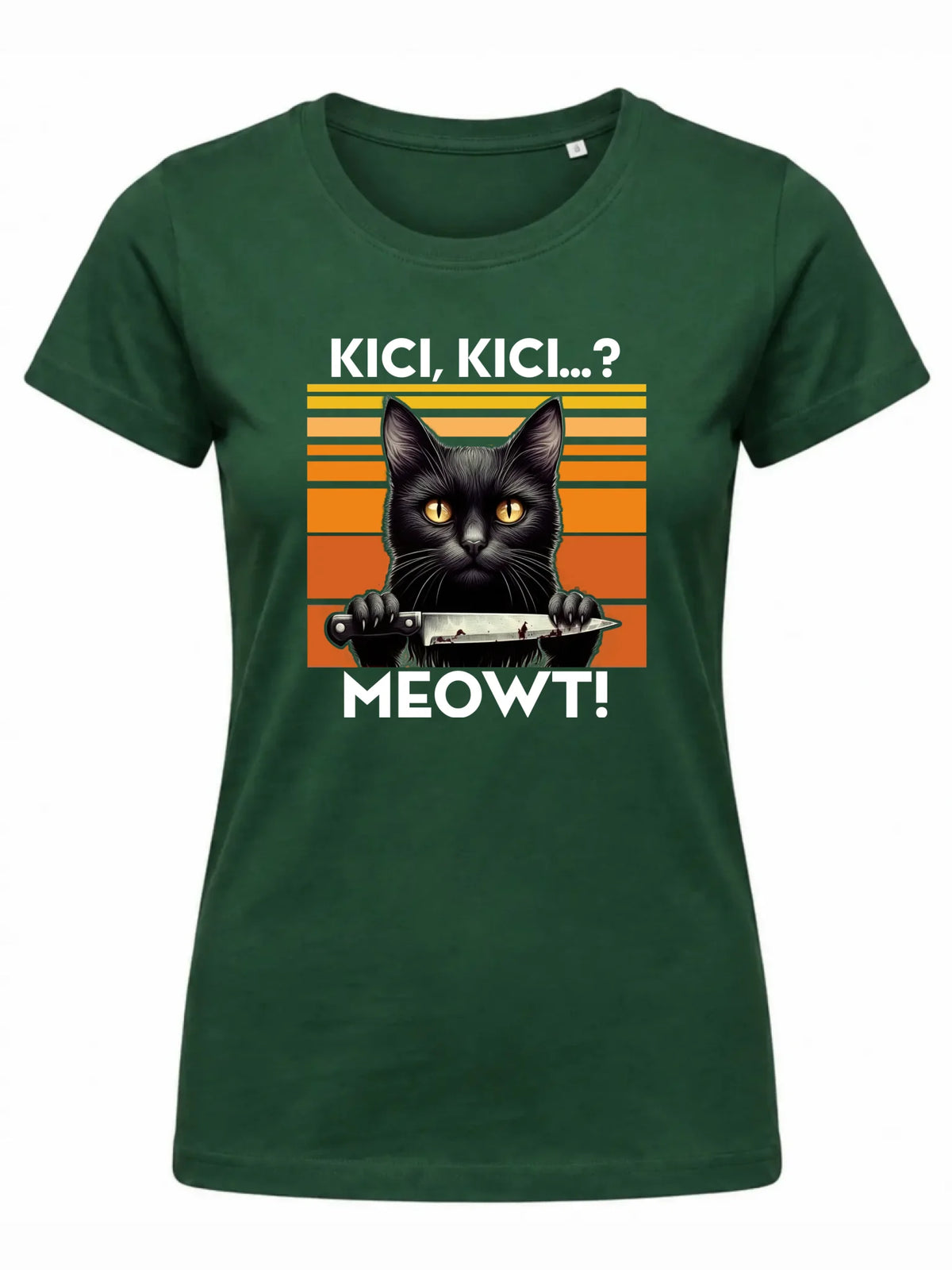 Koszulka damska - Kot z nożem - Kici, kici... MEOWT! HL17