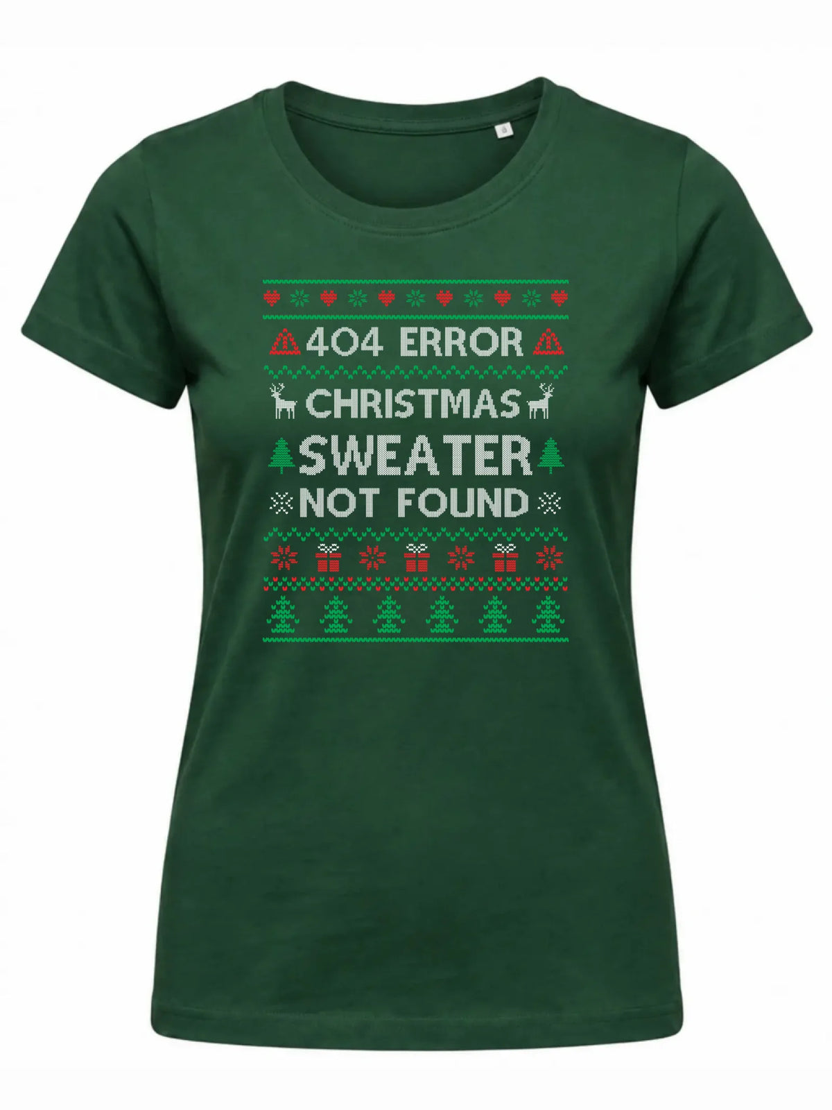 Koszulka damska świąteczna - Error 404 Christmas sweater not found BN107