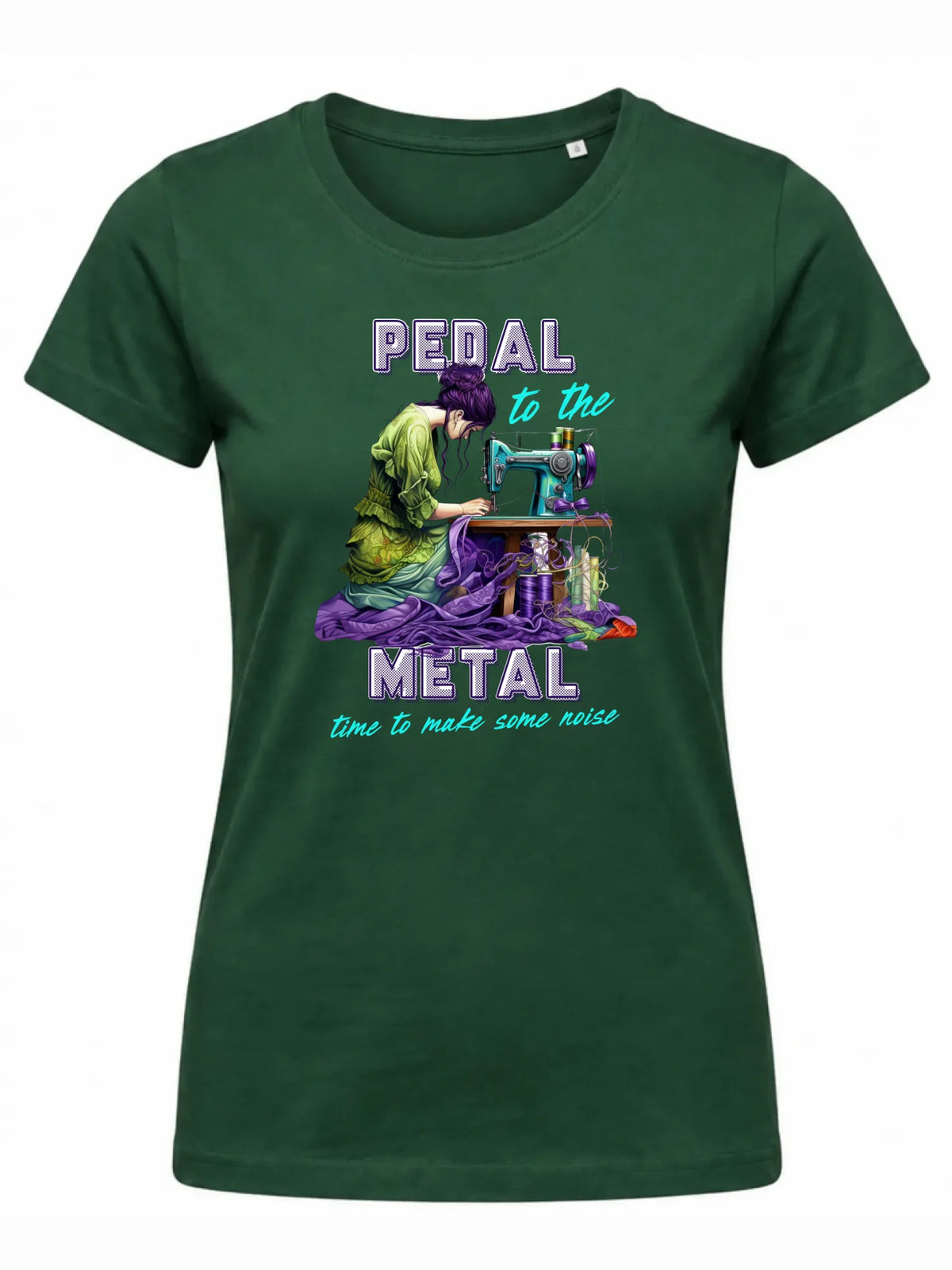 Koszulka damska szyciowa - prezent dla krawcowej - PEDAL METAL HS01