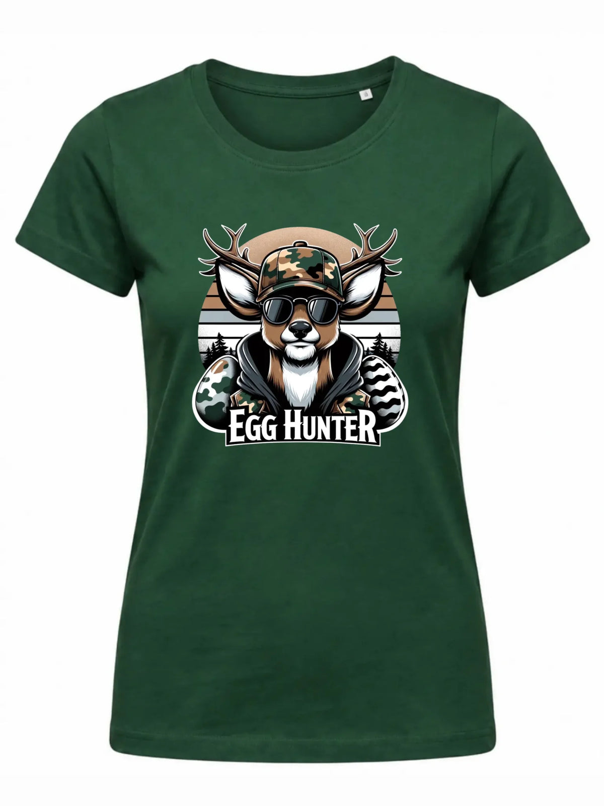 Koszulka damska wielkanocna - Jeleń Survival Egg hunter WN19
