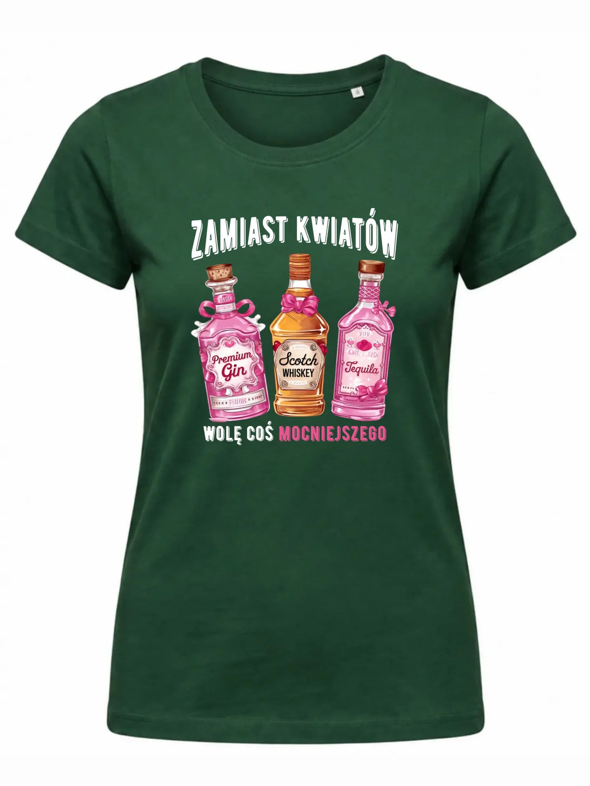 Koszulka damska - Zamiast kwiatów wolę coś mocniejszego W42