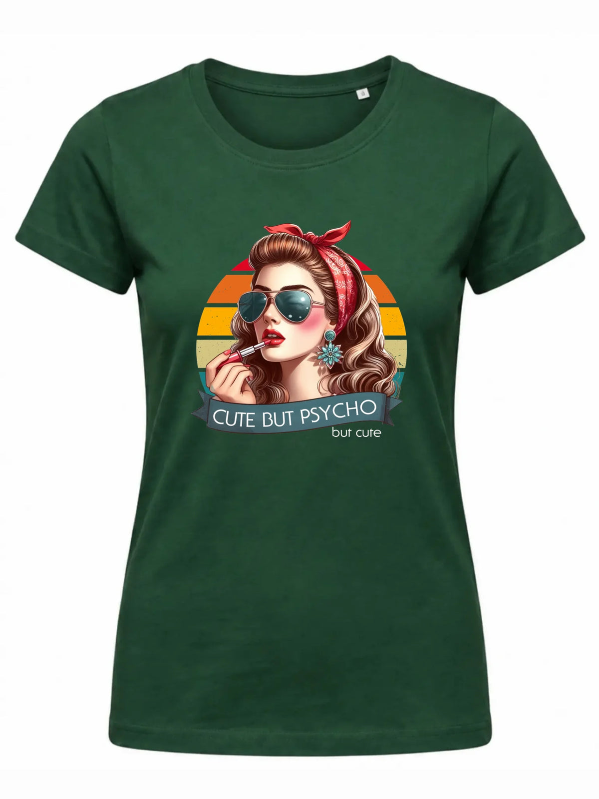 Koszulka damska – Cute but psycho - w stylu retro DZ09
