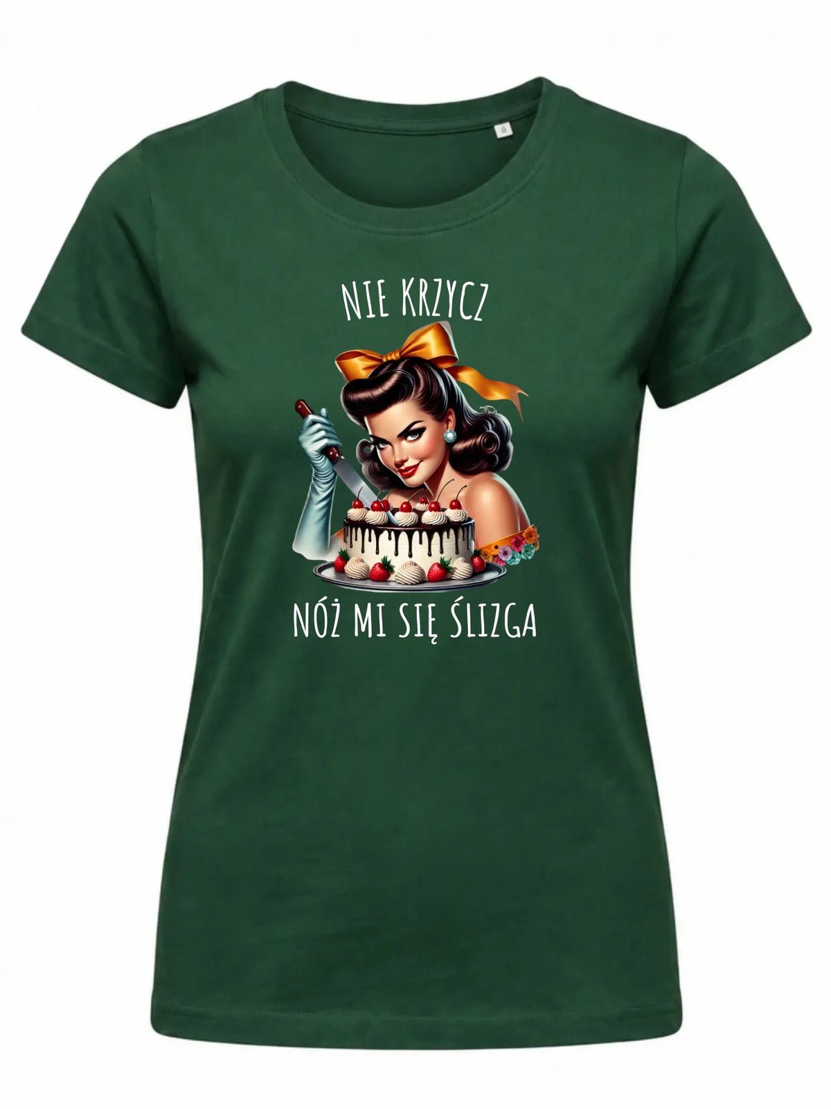 Koszulka damska - Nie krzycz, nóż mi się ślizga - Czarny humor DZ22