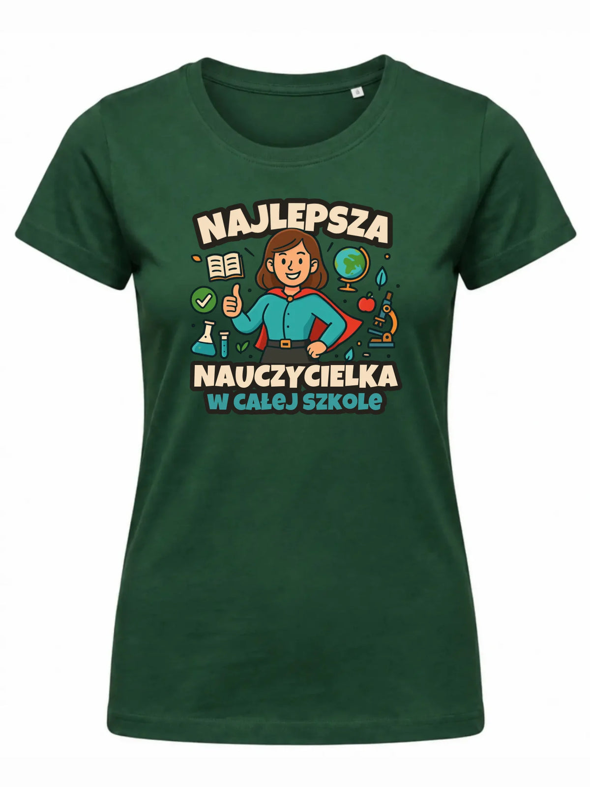 Koszulka damska dla nauczycielki - Najlepsza nauczycielka w całej szkole N45