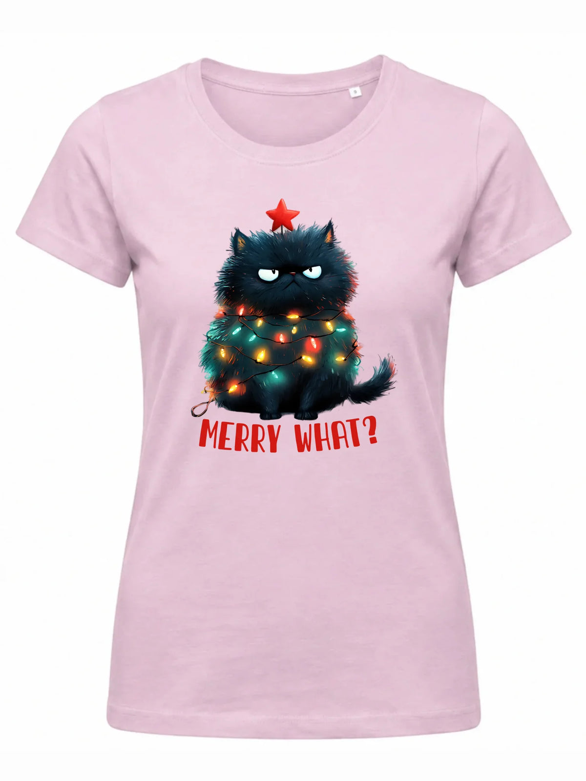 Koszulka damska świąteczna - Grumpy Cat Merry what? BN37