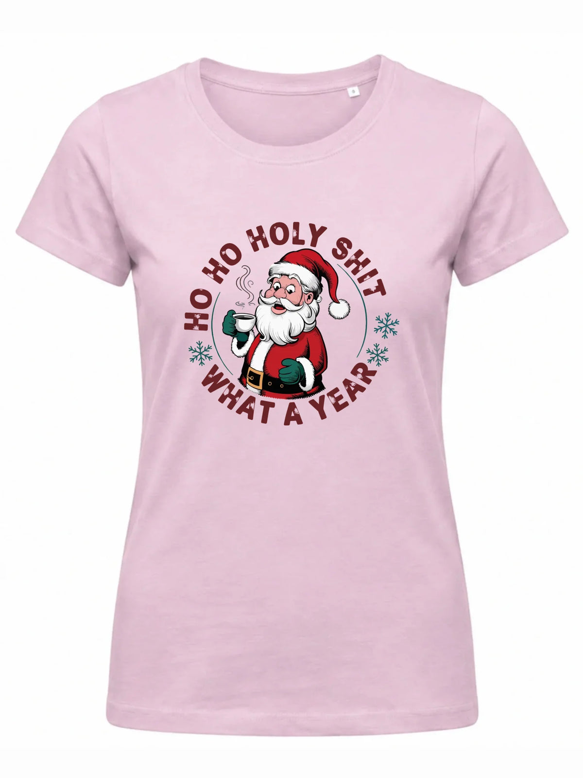 Koszulka damska świąteczna - Ho ho holy shit what a year BN74