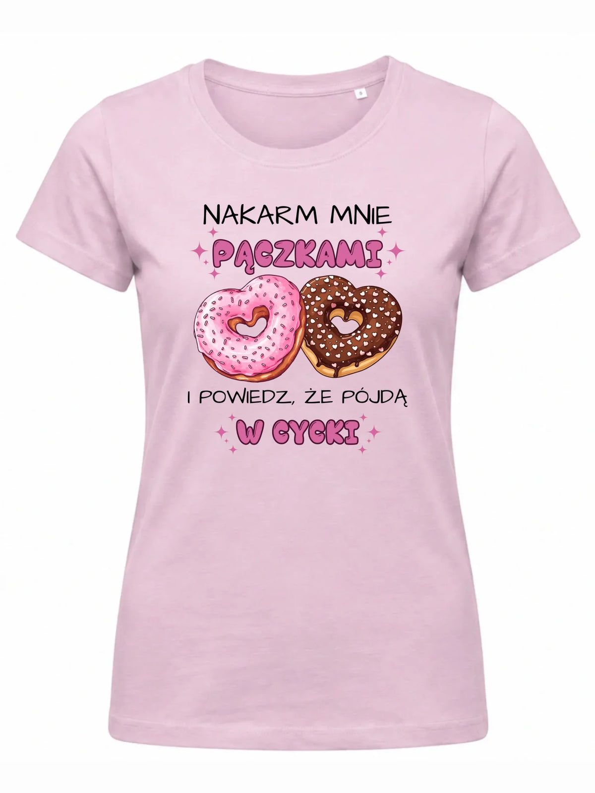 Koszulka damska - Nakarm mnie pączkami W59