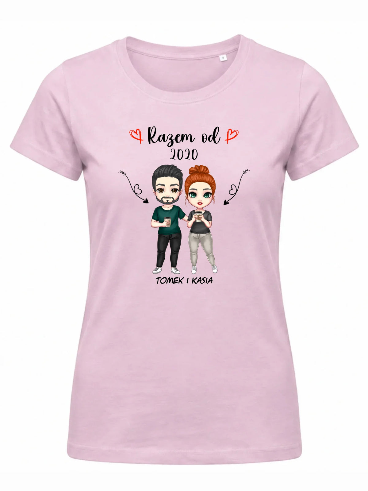 Koszulka damska - Para razem od - personalizowana W01