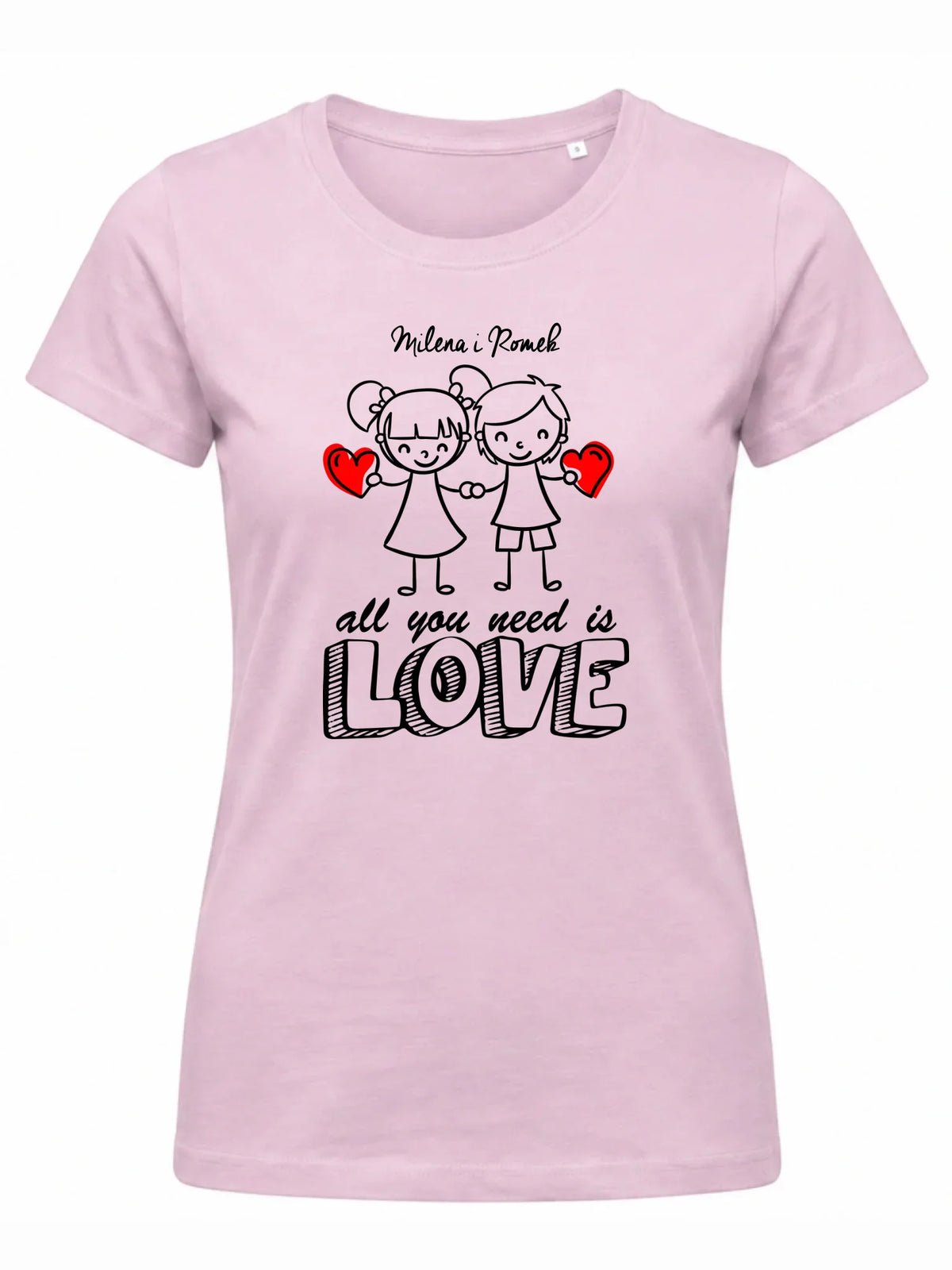 Koszulka damska dla par - All You need is love - personalizowana W13