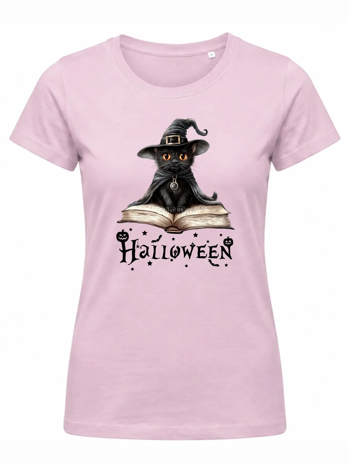 Koszulka damska na Halloween - Kot Czarodziej HL06