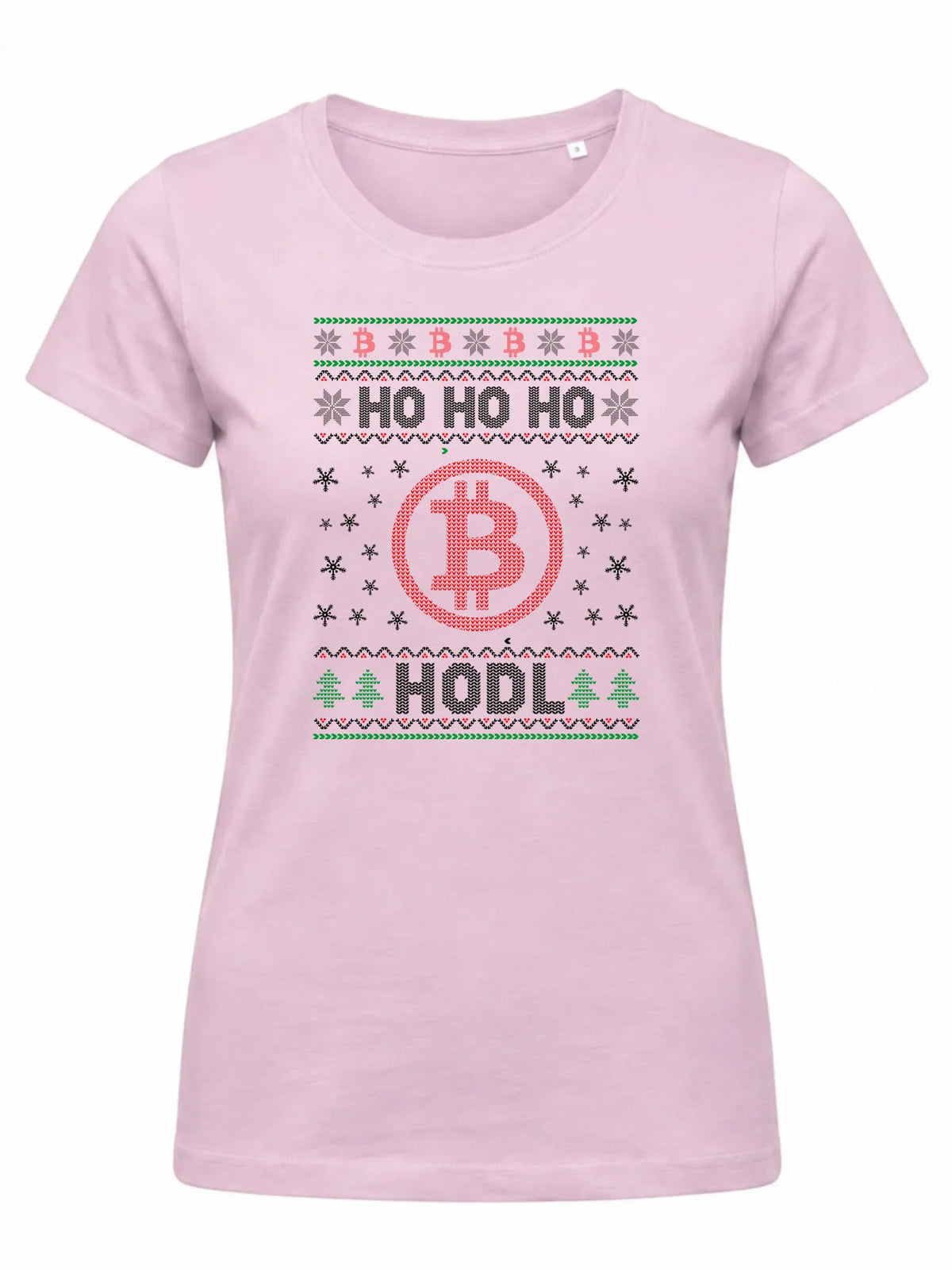 Koszulka damska świąteczna - Bitcoin - Ho Ho hodl BN103