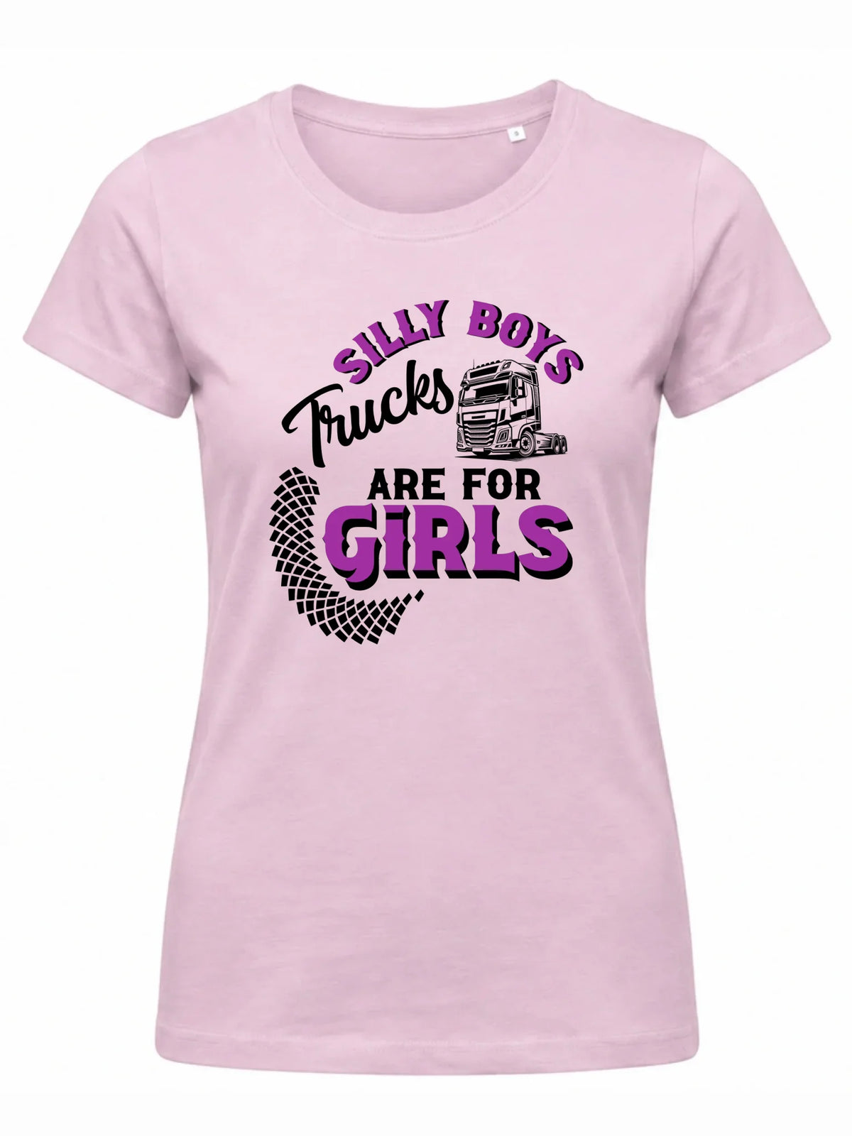 Koszulka damska - kierowca ciężarówki - Silly boys trucks are for girls ZKT11