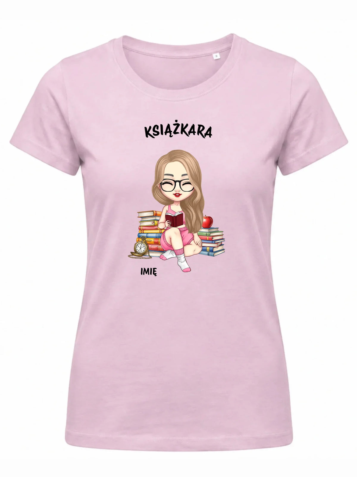 Koszulka damska - Książkara - Prezent dla miłośniczki czytania książek - personalizowana DZ04