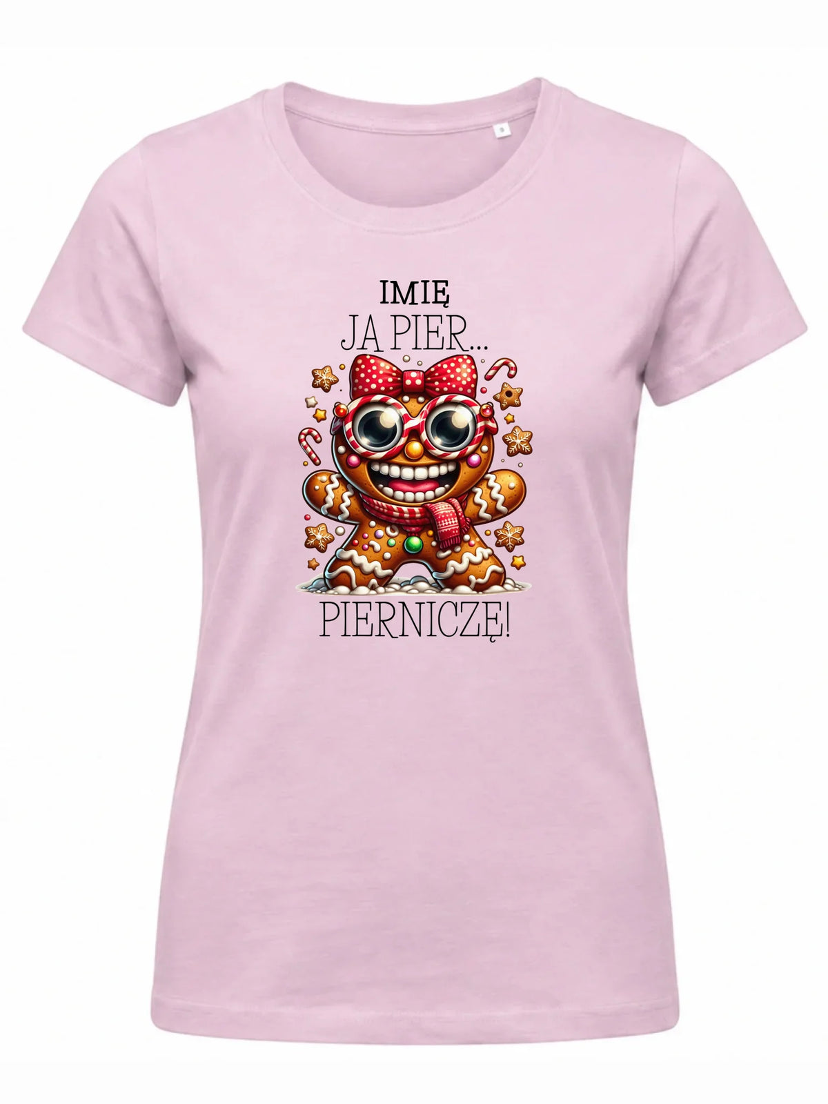 Koszulka damska świąteczna - Babeczka Ja pierniczę - personalizowana BN95
