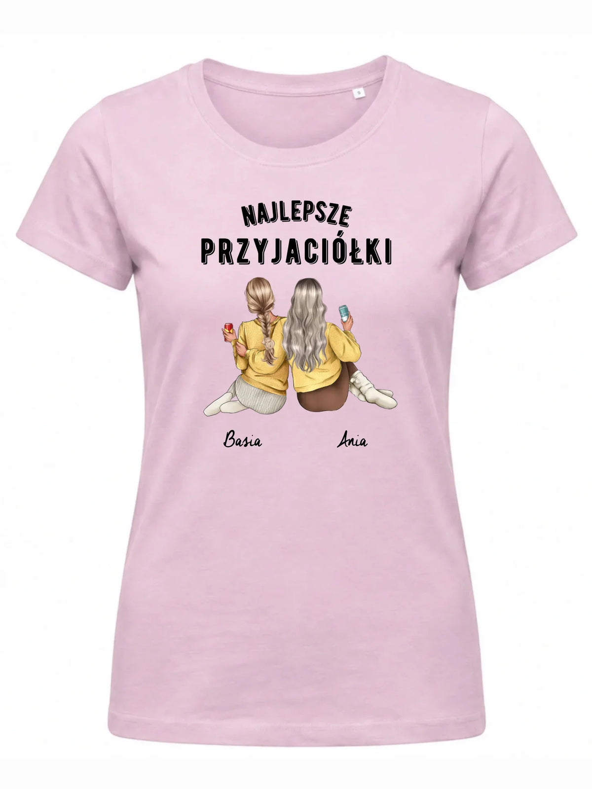 Koszulka damska - prezent dla przyjaciółek - Najlepsze przyjaciółki 2-4 osób - personalizowana PR01