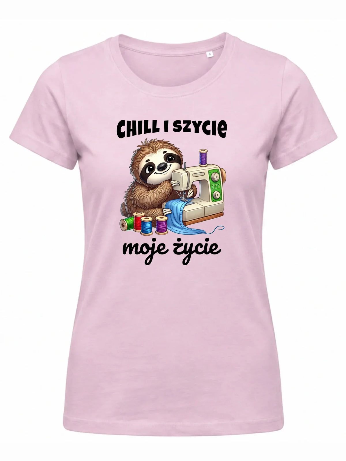 Koszulka damska szyciowa dla krawcowej - Chill i szycie moje życie HS17