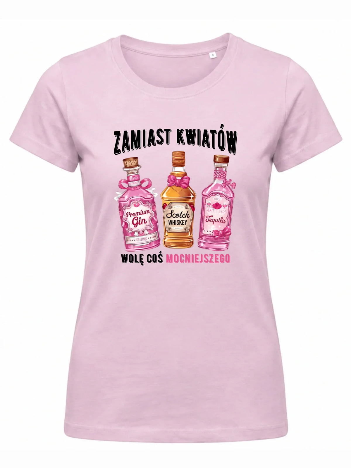 Koszulka damska - Zamiast kwiatów wolę coś mocniejszego W42
