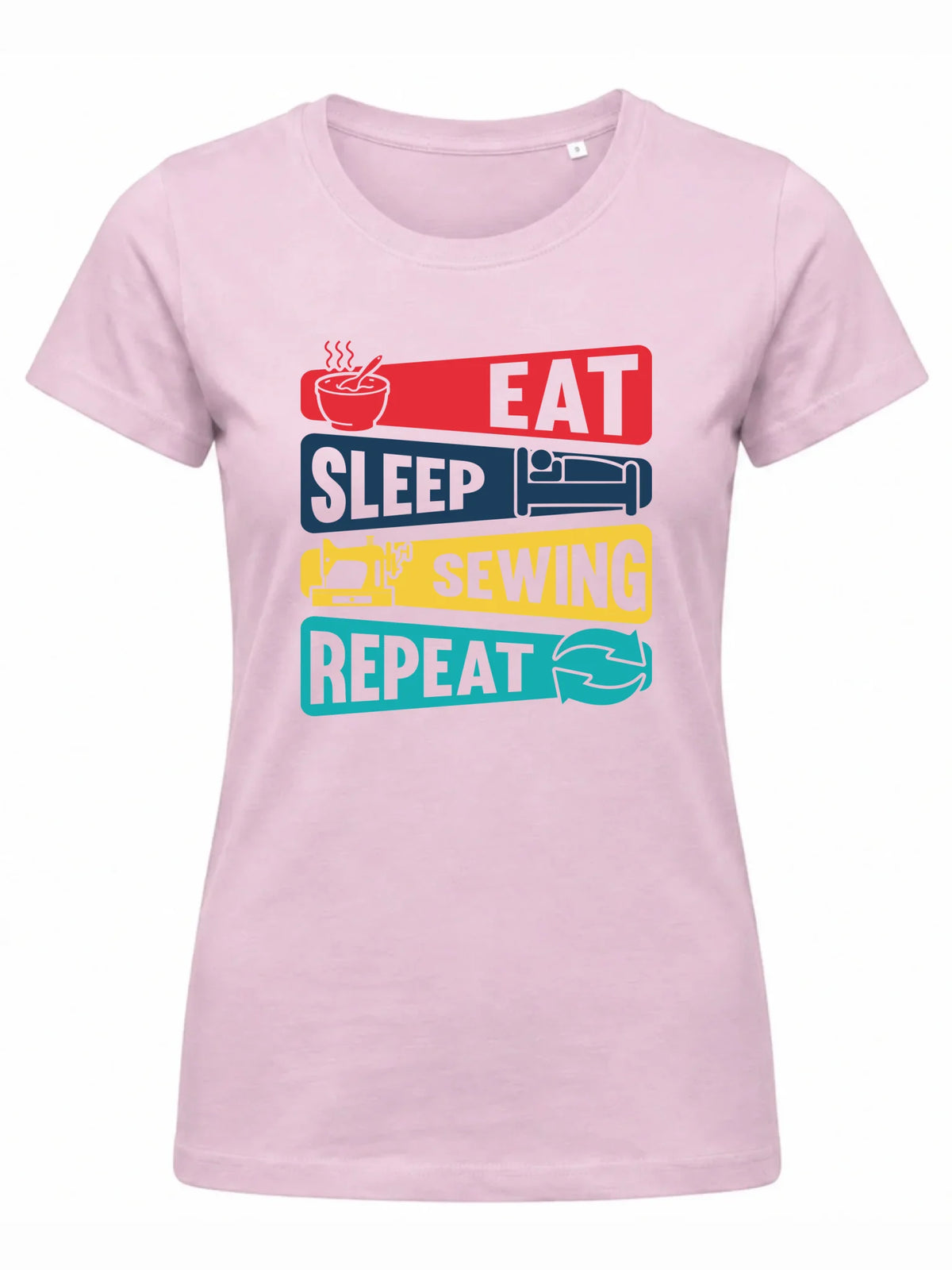 Koszulka damska szyciowa dla krawcowej - Eat sleep sewing repeat HS21