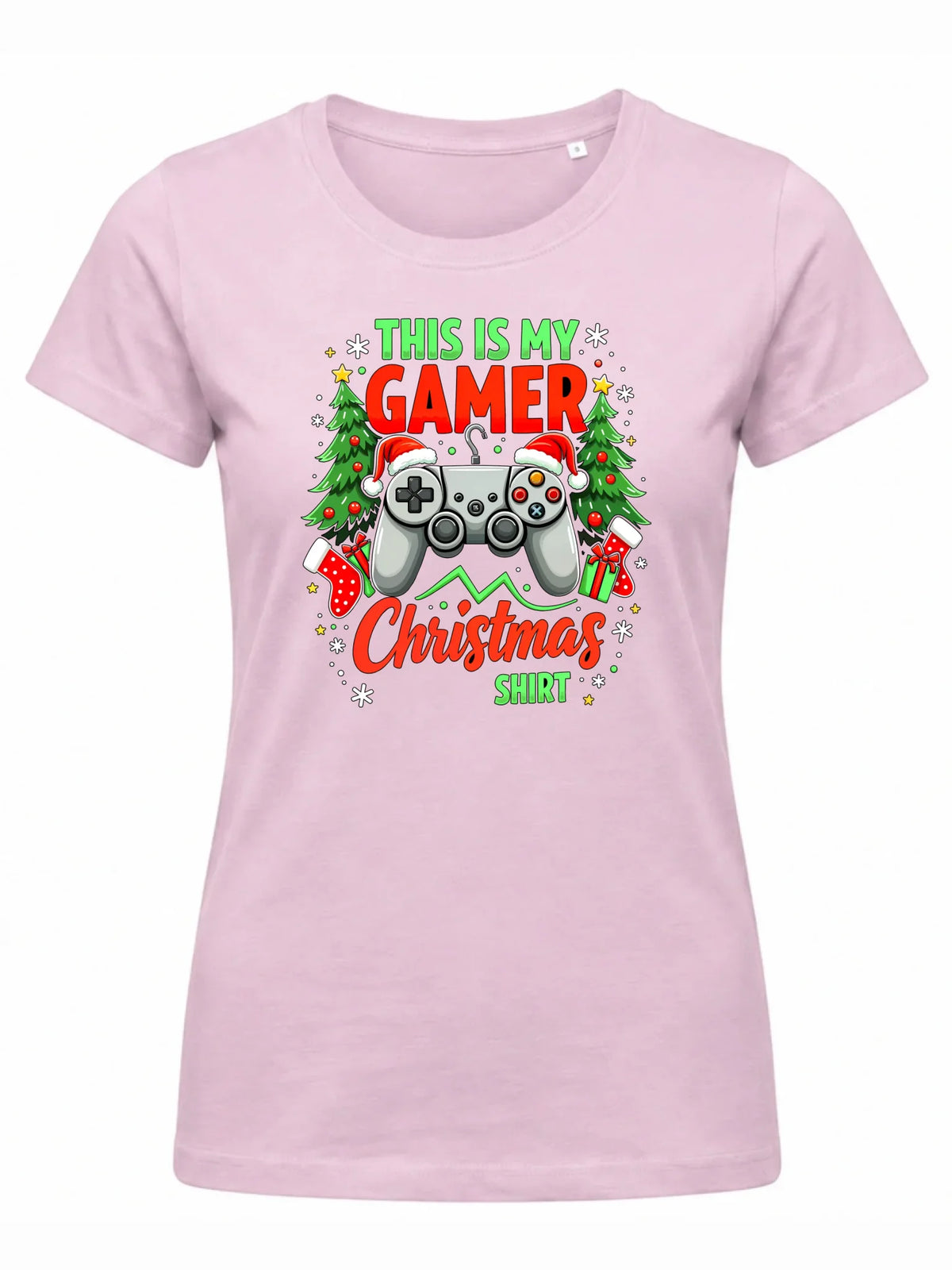 Koszulka damska świąteczna - prezent dla gracza - Gamer Christmas T-shirt BN135