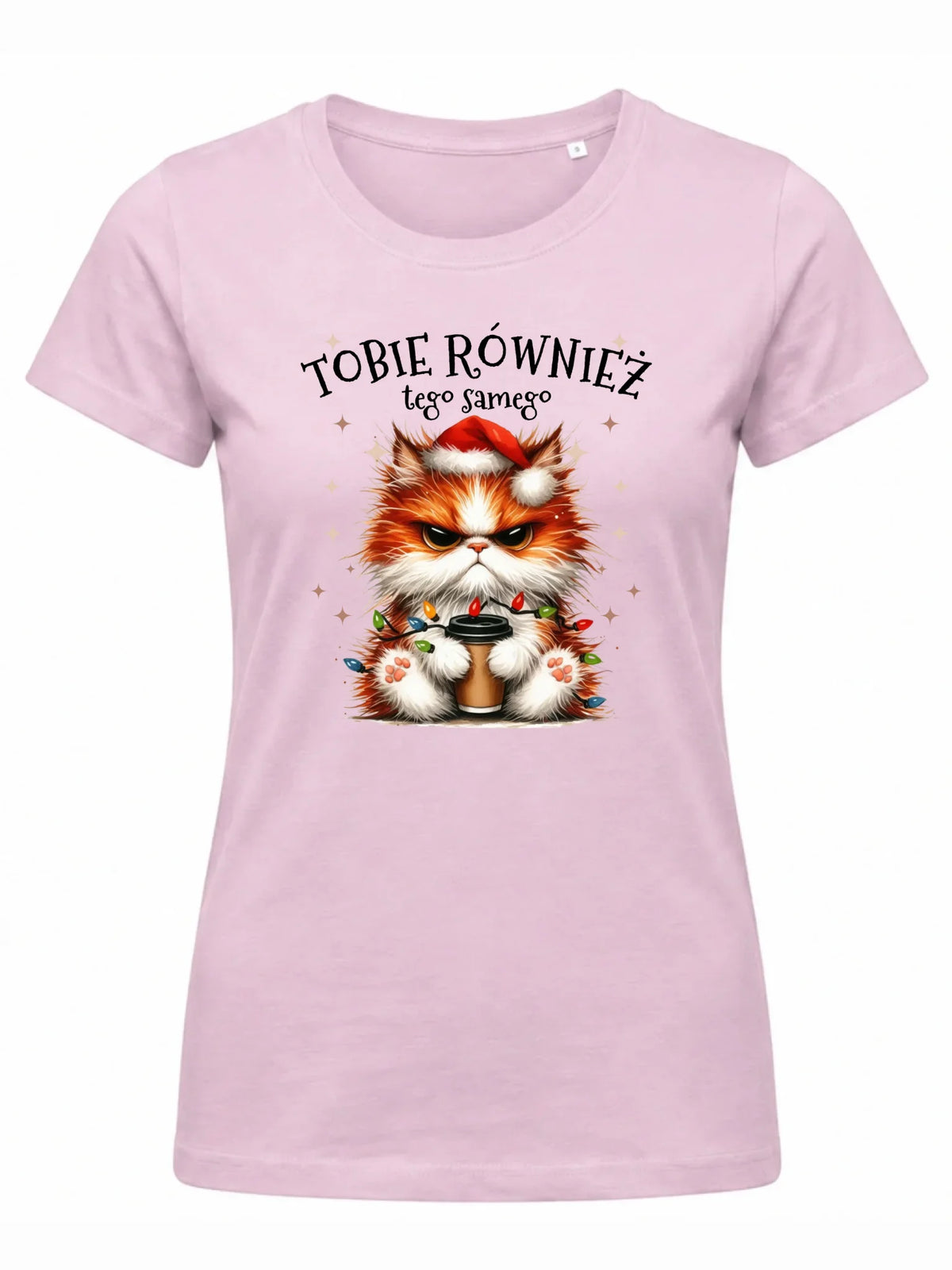 Koszulka damska świąteczna - Grumpy Cat Tobie również tego samego BN32