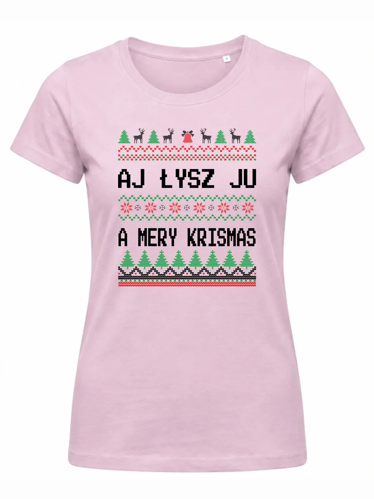 Koszulka damska świąteczna - Aj łysz ju a mery krismas BN12