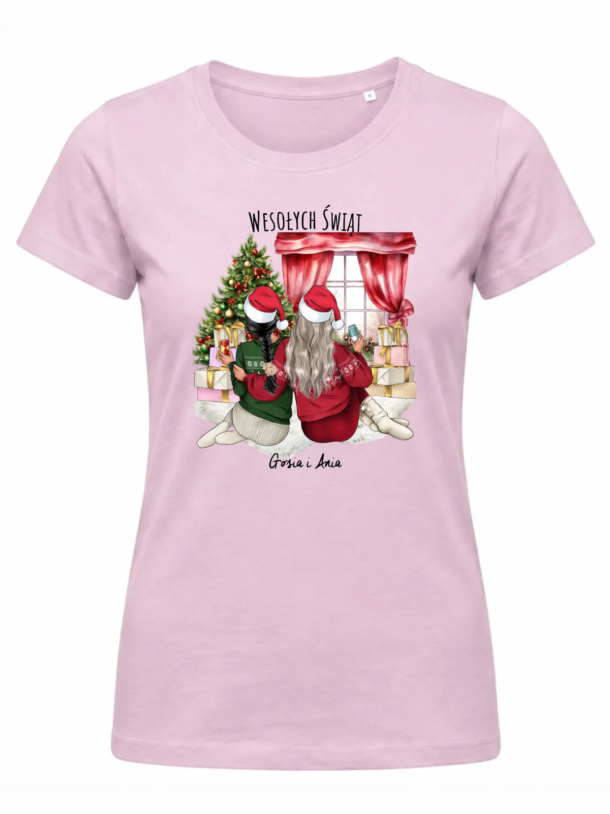Koszulka damska świąteczna - prezent dla przyjaciółki - 2-4 przyjaciółek - personalizowana PR06