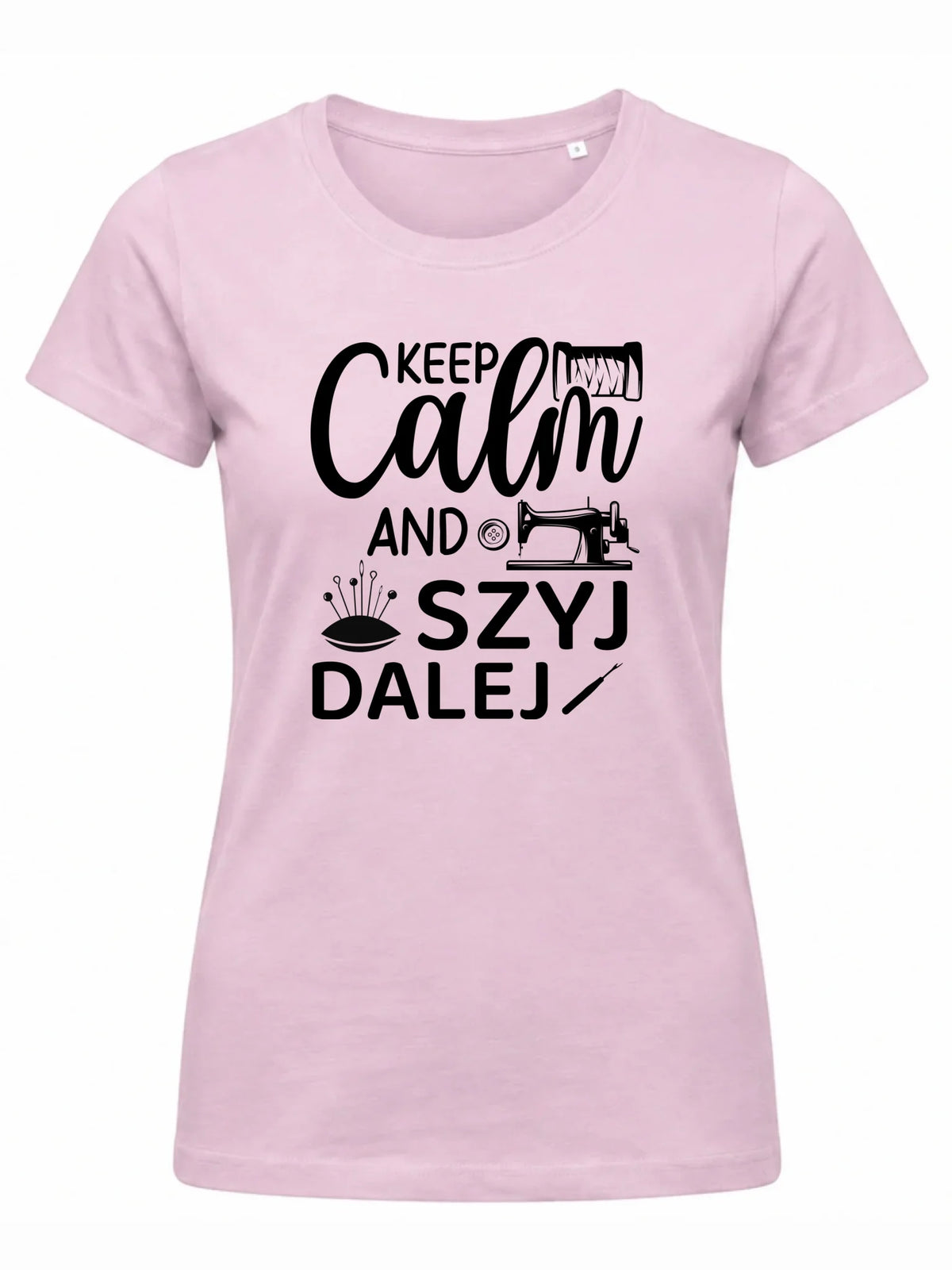 Koszulka damska szyciowa dla krawcowej - KEEP CALM and SZYJ DALEJ HS31