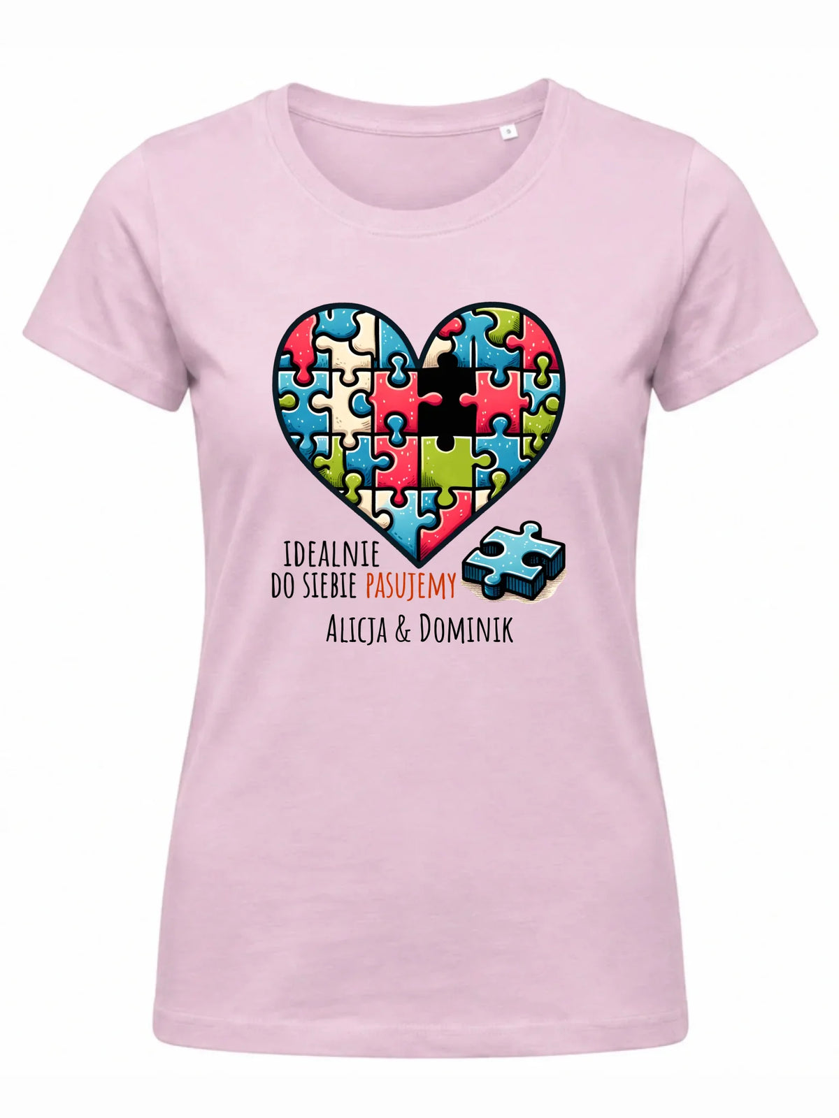 Koszulka damska - Idealnie do siebie pasujemy - personalizowana W44