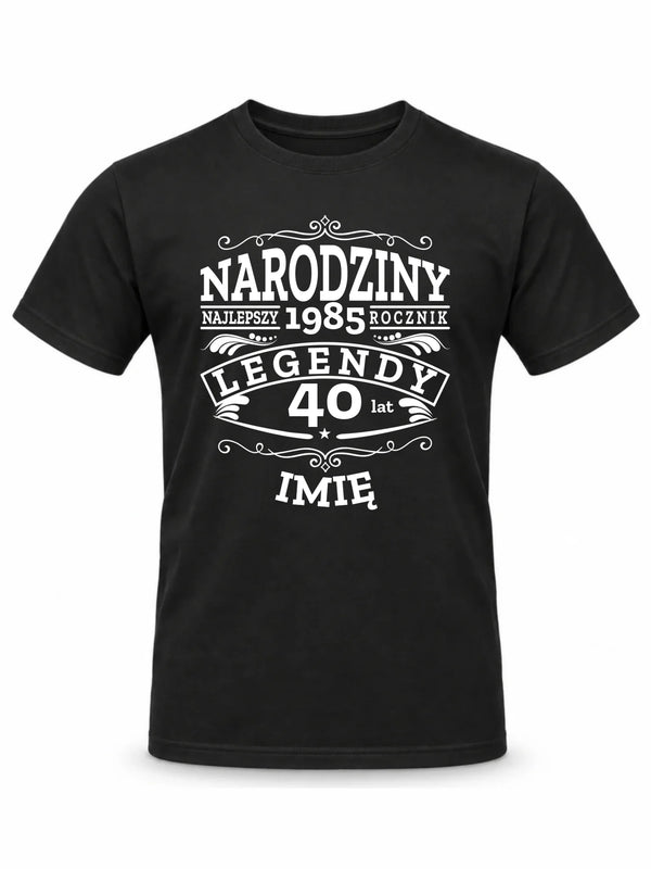 Koszulka męska na urodziny - Narodziny Legendy - personalizowana