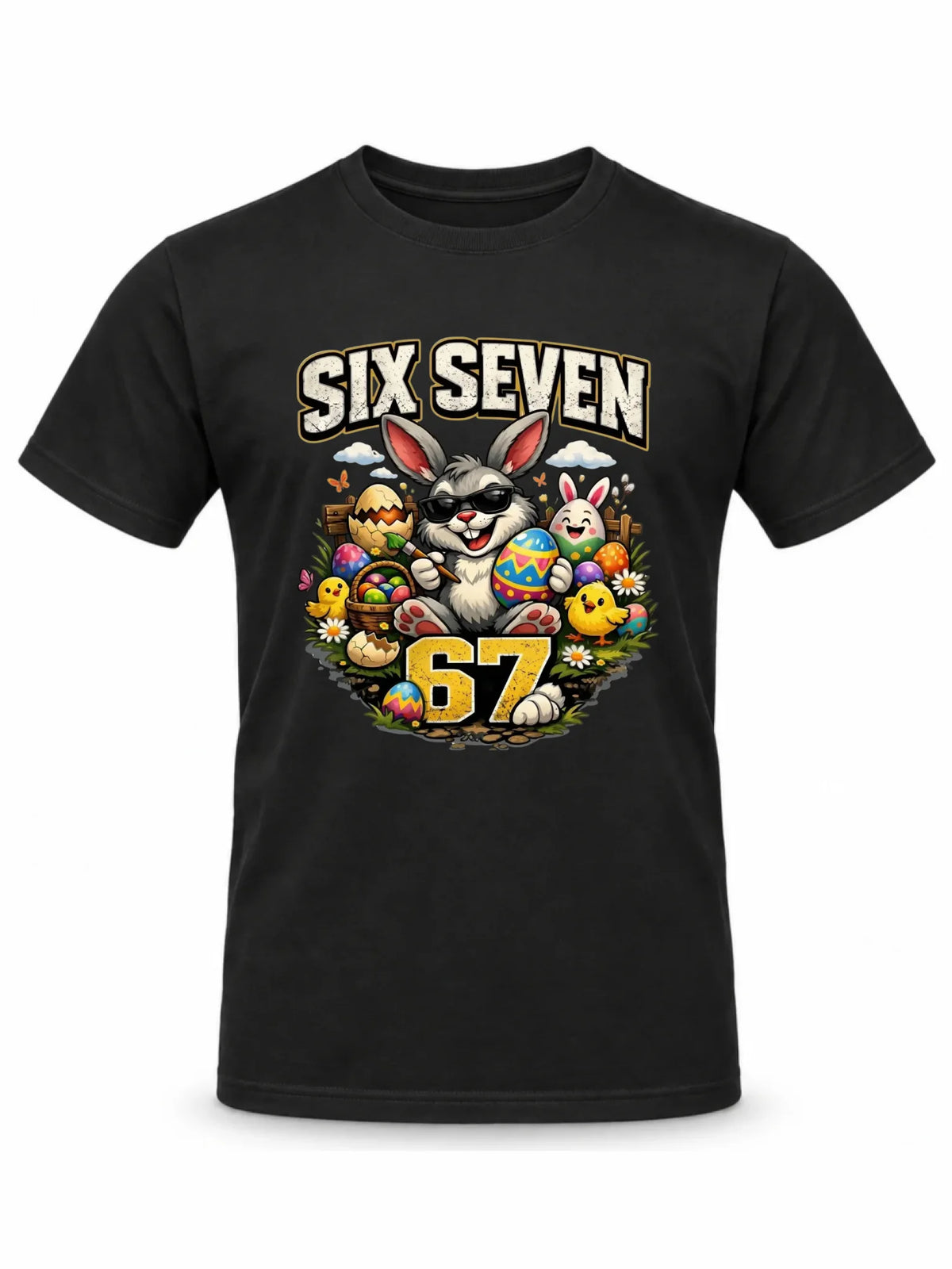 Koszulka męska wielkanocna - Zając Six Seven 67 WN10