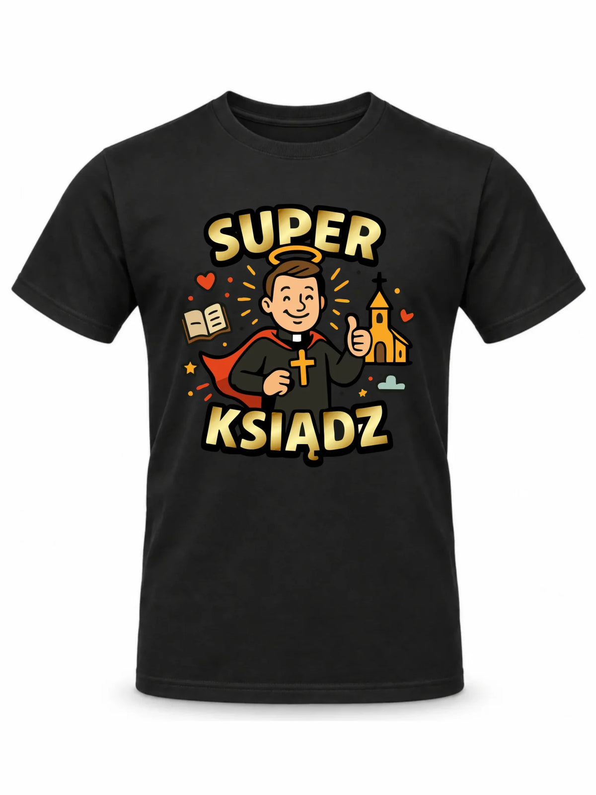 Koszulka męska dla księdza - Super Ksiądz N37