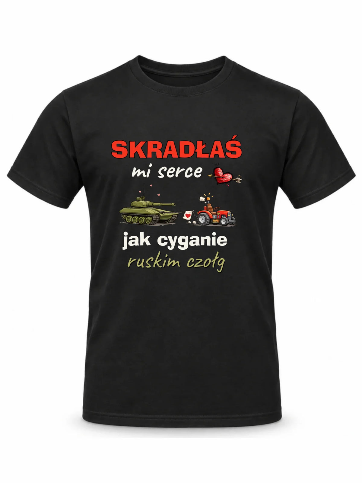 Koszulka męska - Skradłaś mi serce jak cyganie ruskim czołg W76