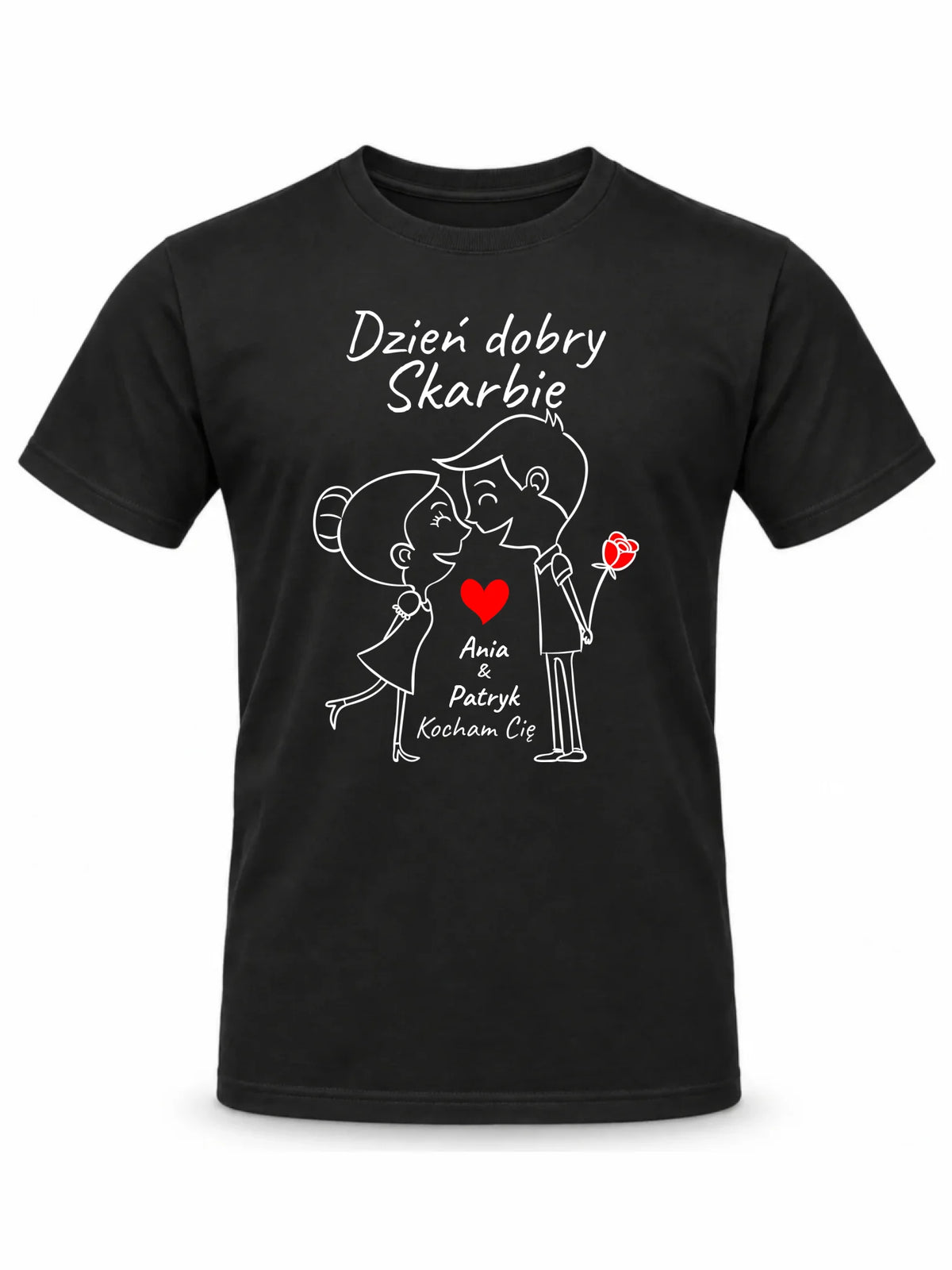 Koszulka męska dla par - Dzień dobry Skarbie - personalizowana W15