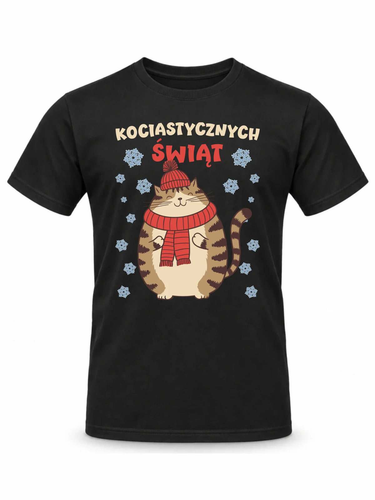 Koszulka męska świąteczna - prezent na święta - Kociastycznych świąt BN154