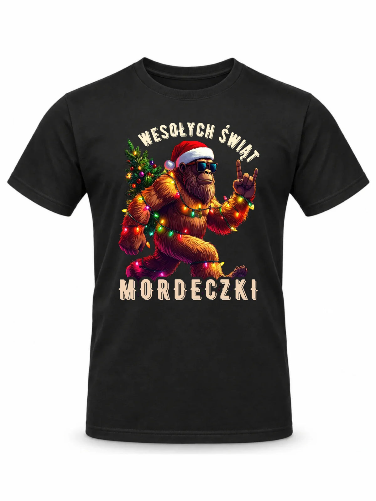Koszulka męska świąteczna - prezent na święta - Yeti Wesołych Świąt mordeczki BN152