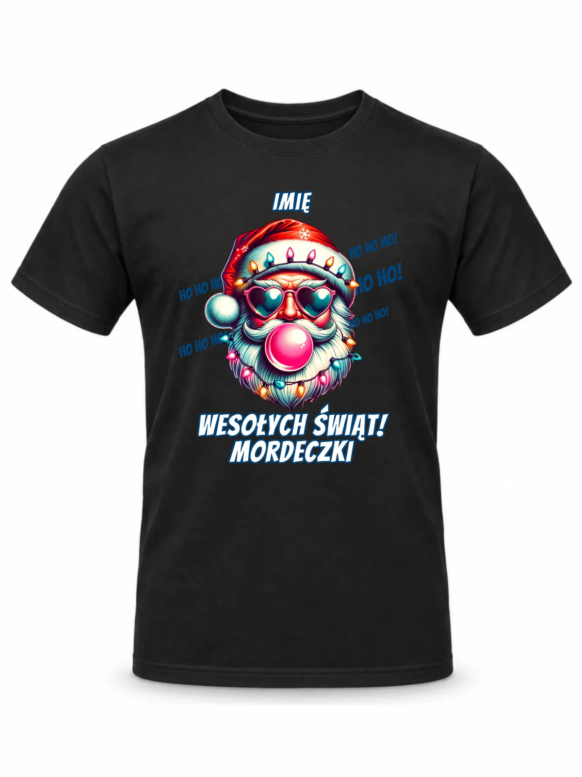 Koszulka męska świąteczna - Mikołaj Wesołych Świąt Mordeczki - personalizowana BN17