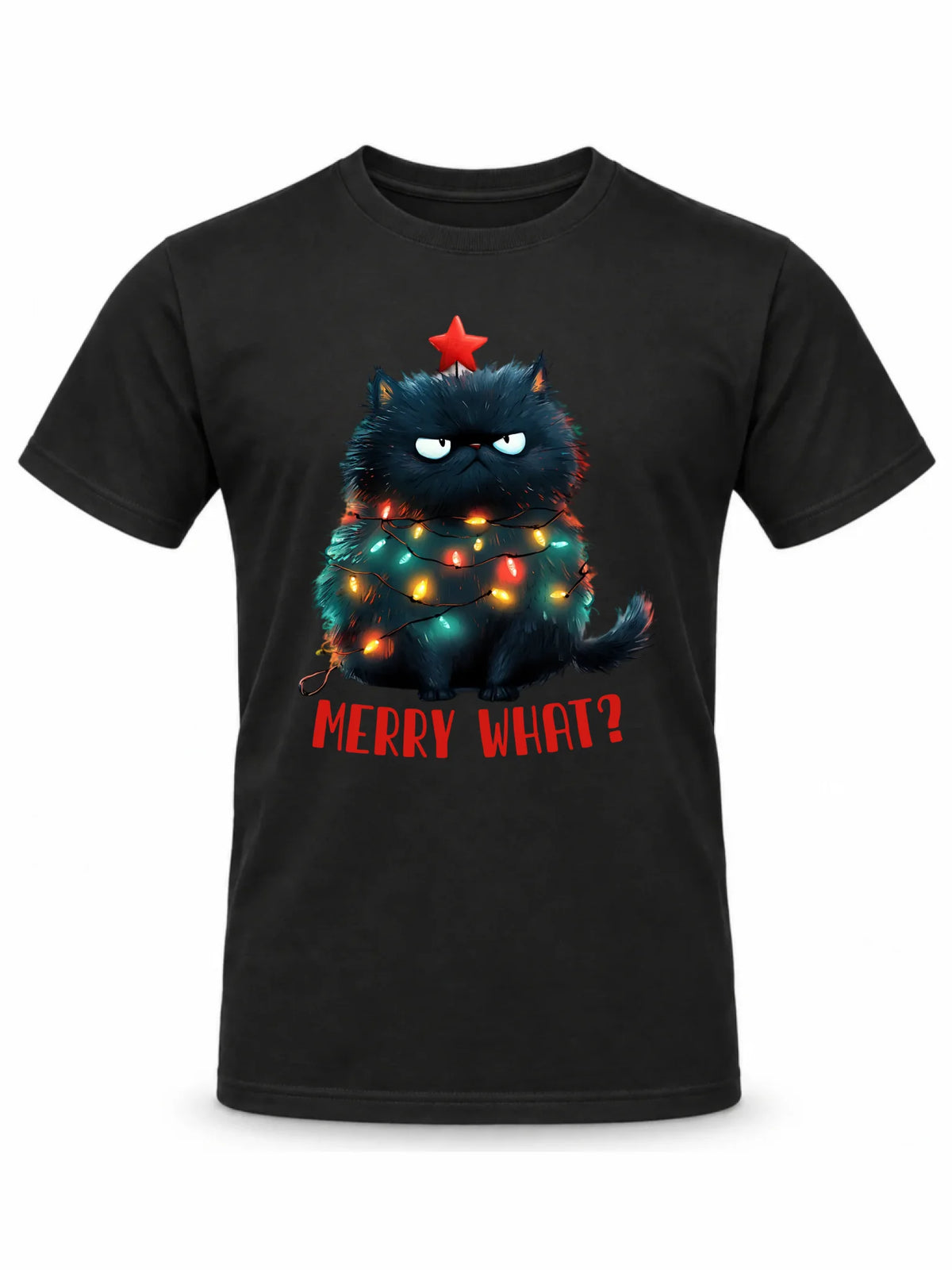 Koszulka męska świąteczna - Grumpy Cat Merry what? BN37