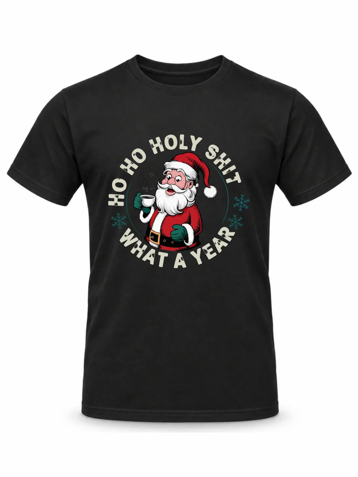 Koszulka męska świąteczna - Ho ho holy shit what a year BN74