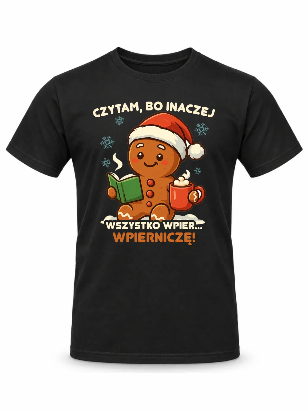 Koszulka męska świąteczna - Czytam, bo inaczej wszystko wpier... wpierniczę BN79
