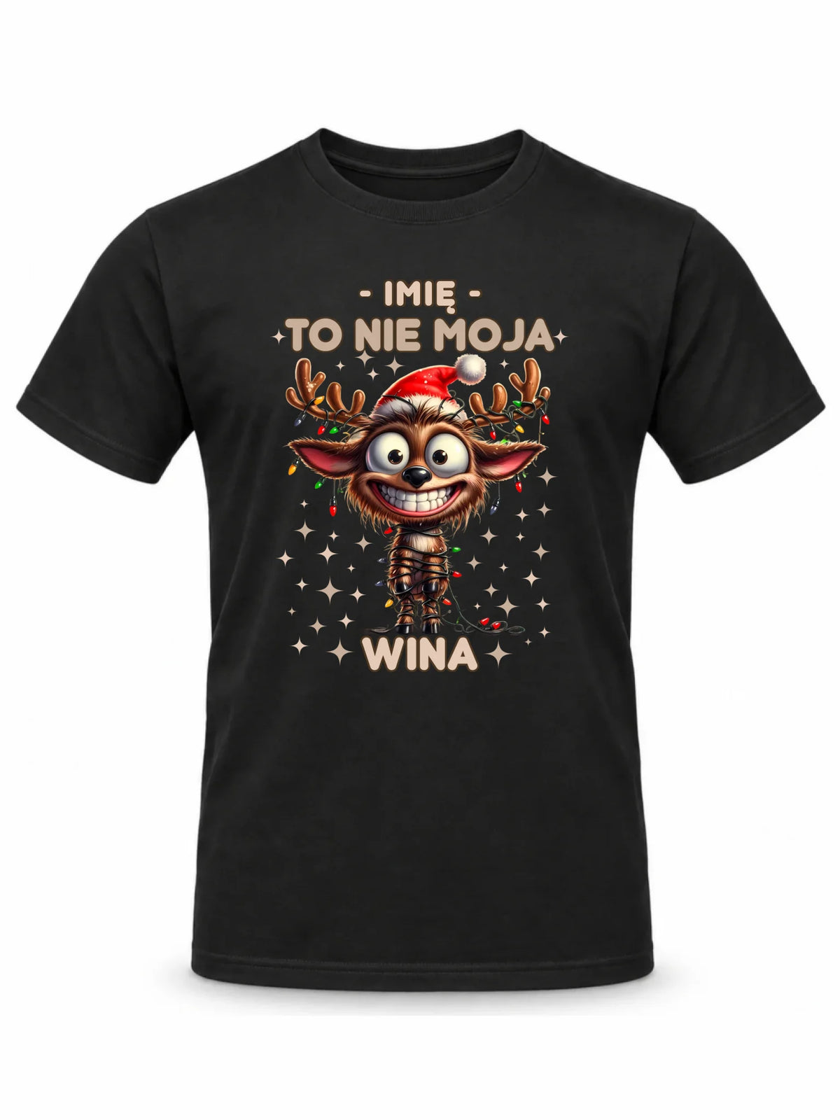 Koszulka męska świąteczna - Renifer To nie moja wina - personalizowana BN93