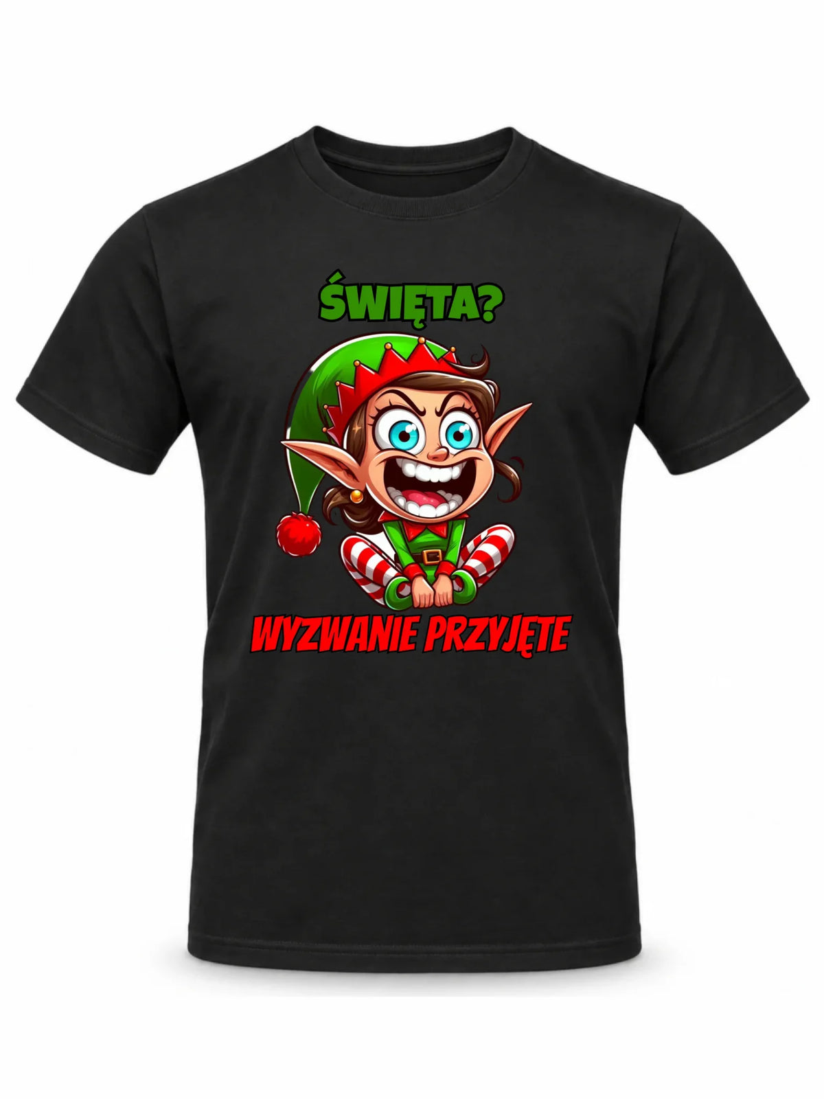Koszulka męska świąteczna - Skrzat Wyzwanie przyjęte BN100