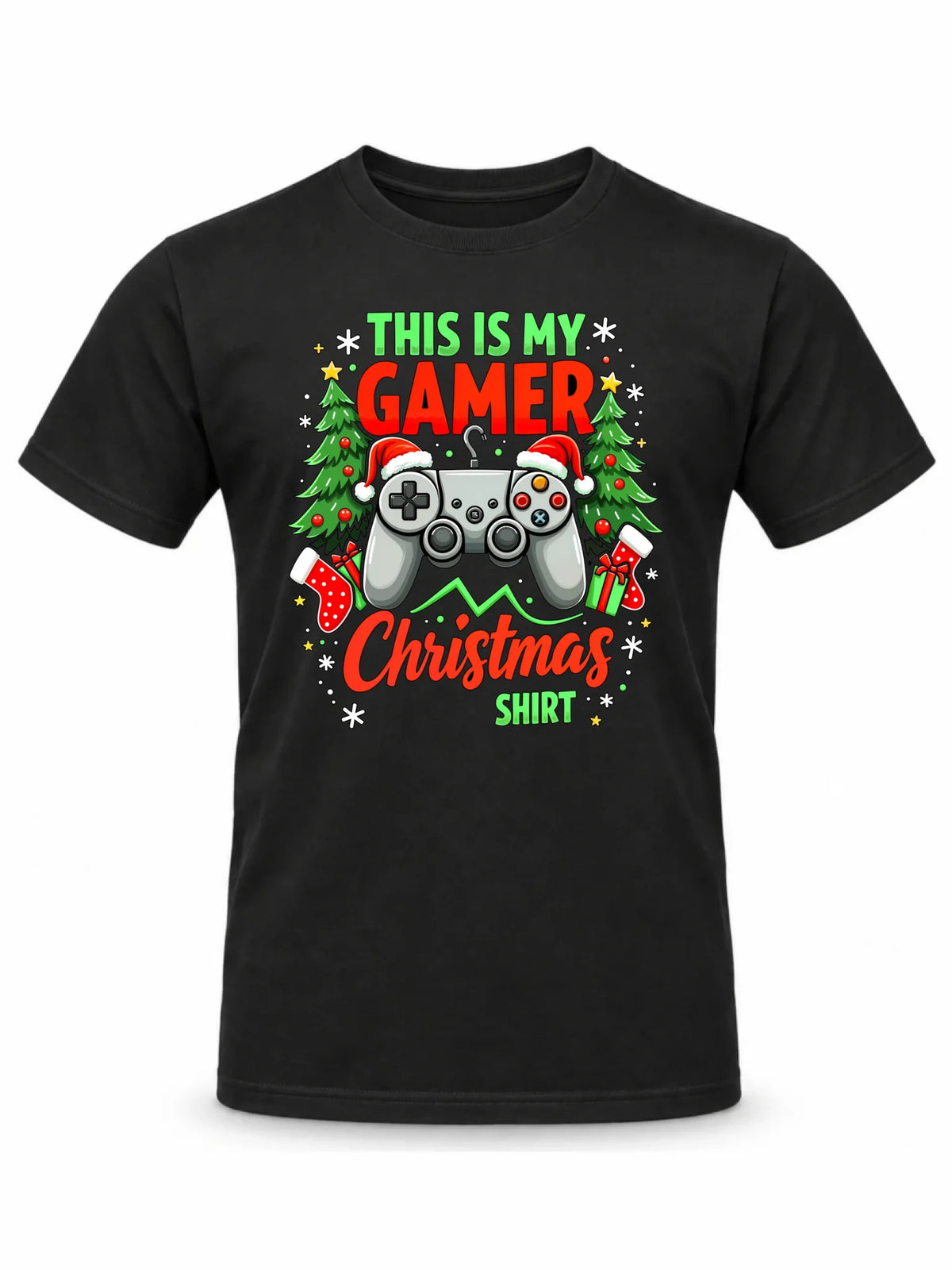 Koszulka męska świąteczna - prezent dla gracza - Gamer Christmas T-shirt BN135