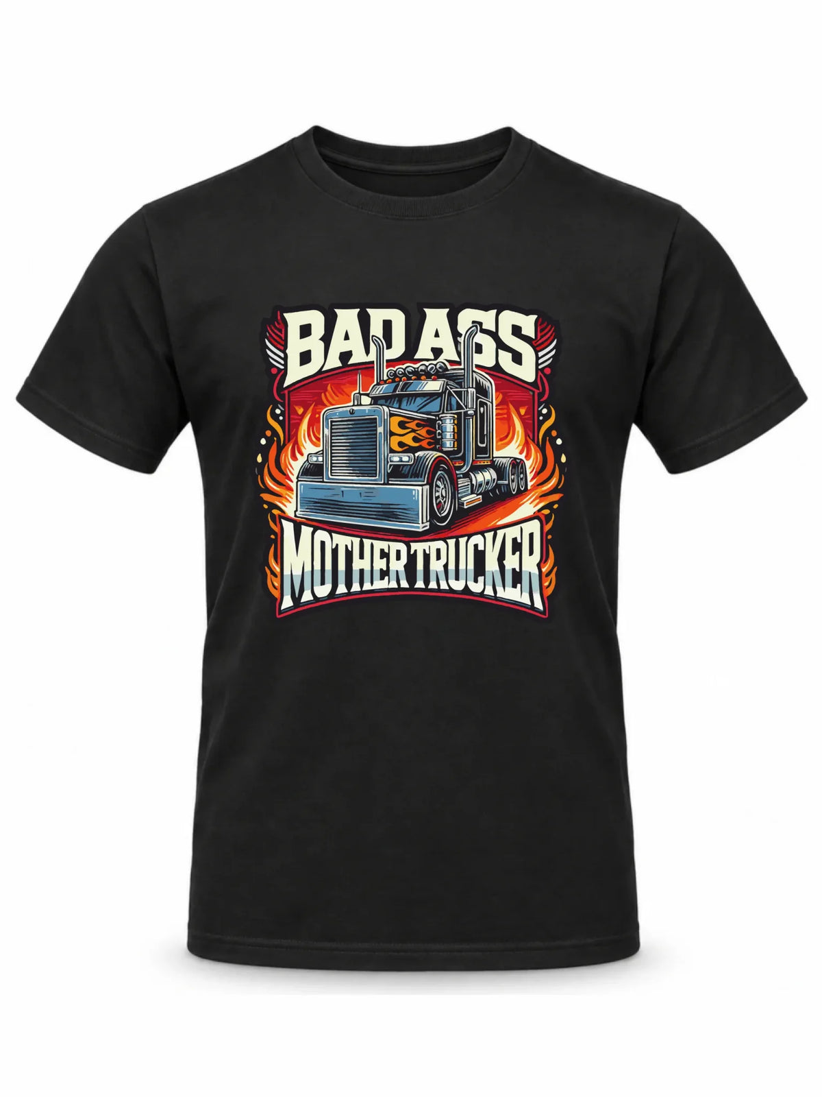 Koszulka męska dla kierowcy tira - Badass Mother Trucker ZKT04